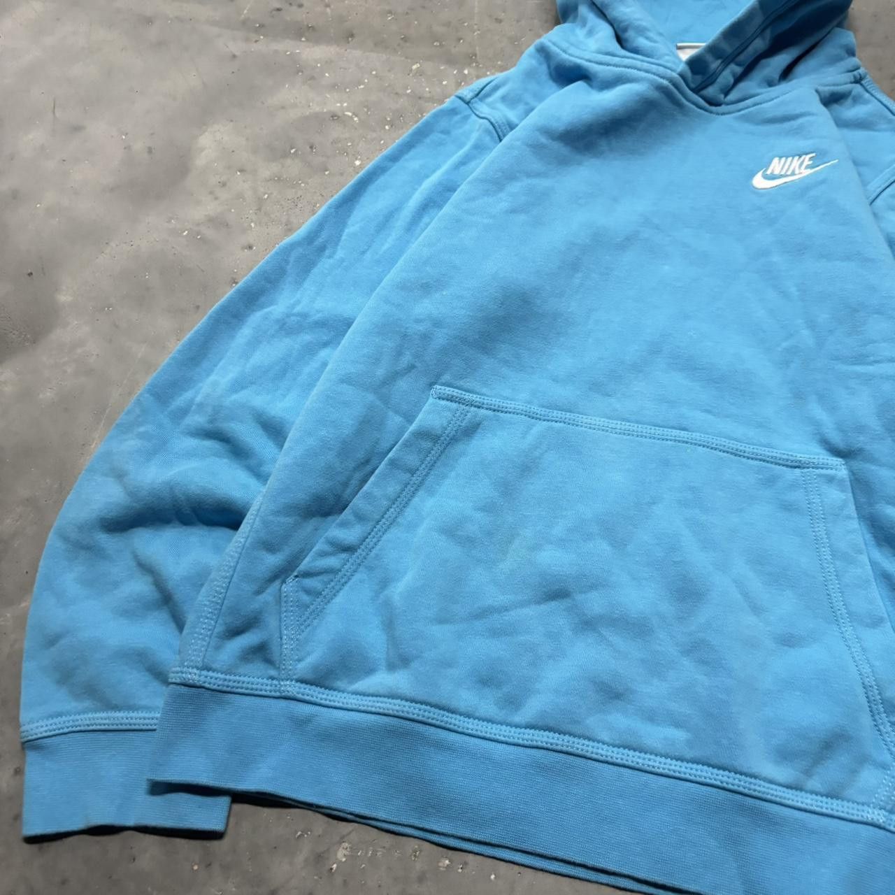 Nike × Vintage Crazy Vintage Y2K/2000s Light Blue Nike Streetwear Hoodie! Size S / US 4 / IT 40 - 3 Thumbnail