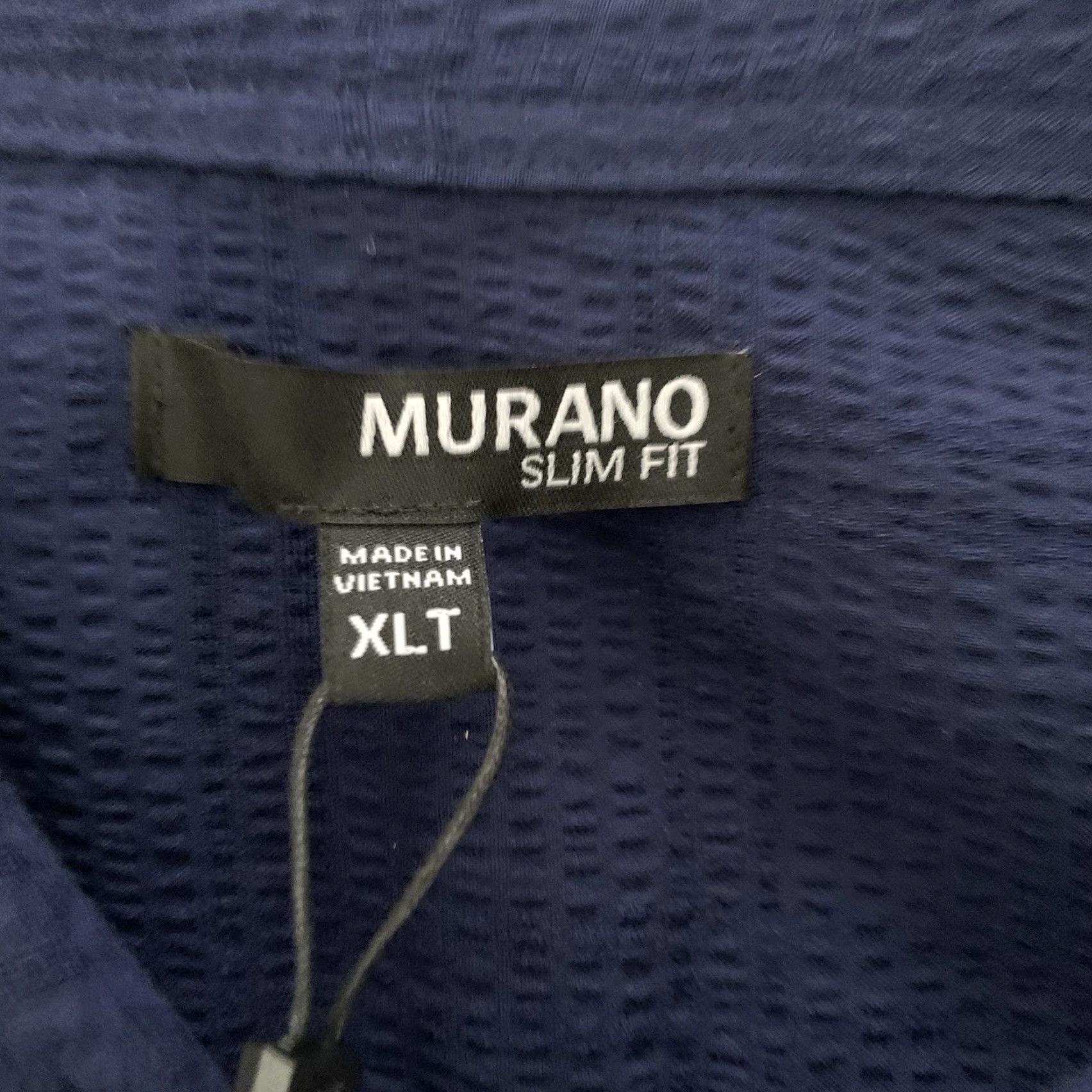 Murano Murano Shirt Mens XLT Tall Short Sleeve Snap Front Navy Blue Slim Fit NEW Shirt Men XLT Tall Blue Snap Front Button-Front Casual Size US XL / EU 56 / 4 - 2 Thumbnail