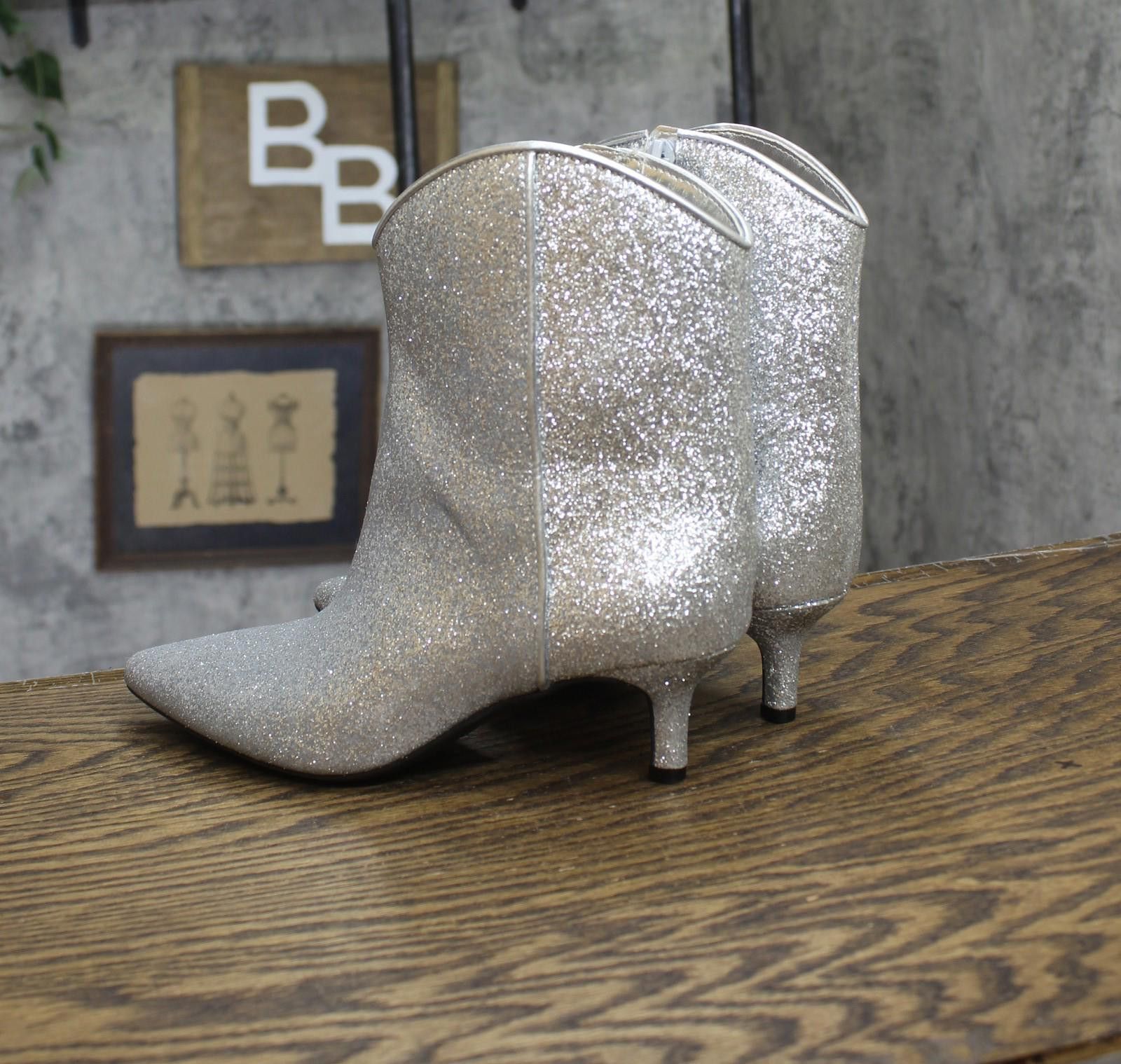 Other On 34th Women Glitter Tulip Booties 10019682200 Silver 5.5m Size US 5.5 / IT 35.5 - 2 Thumbnail