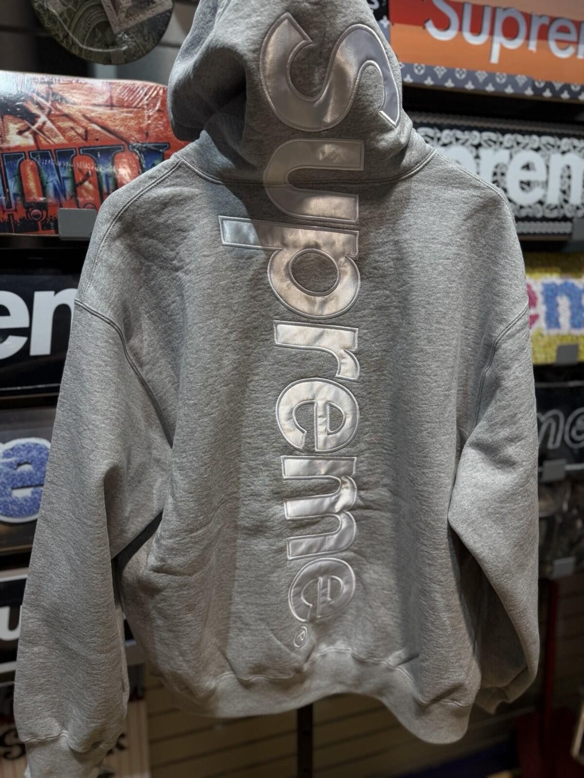 Supreme Large - Supreme Satin Appliqué Hooded Sweatshirt SS26 New Size US L / EU 52-54 / 3 - 7 Thumbnail