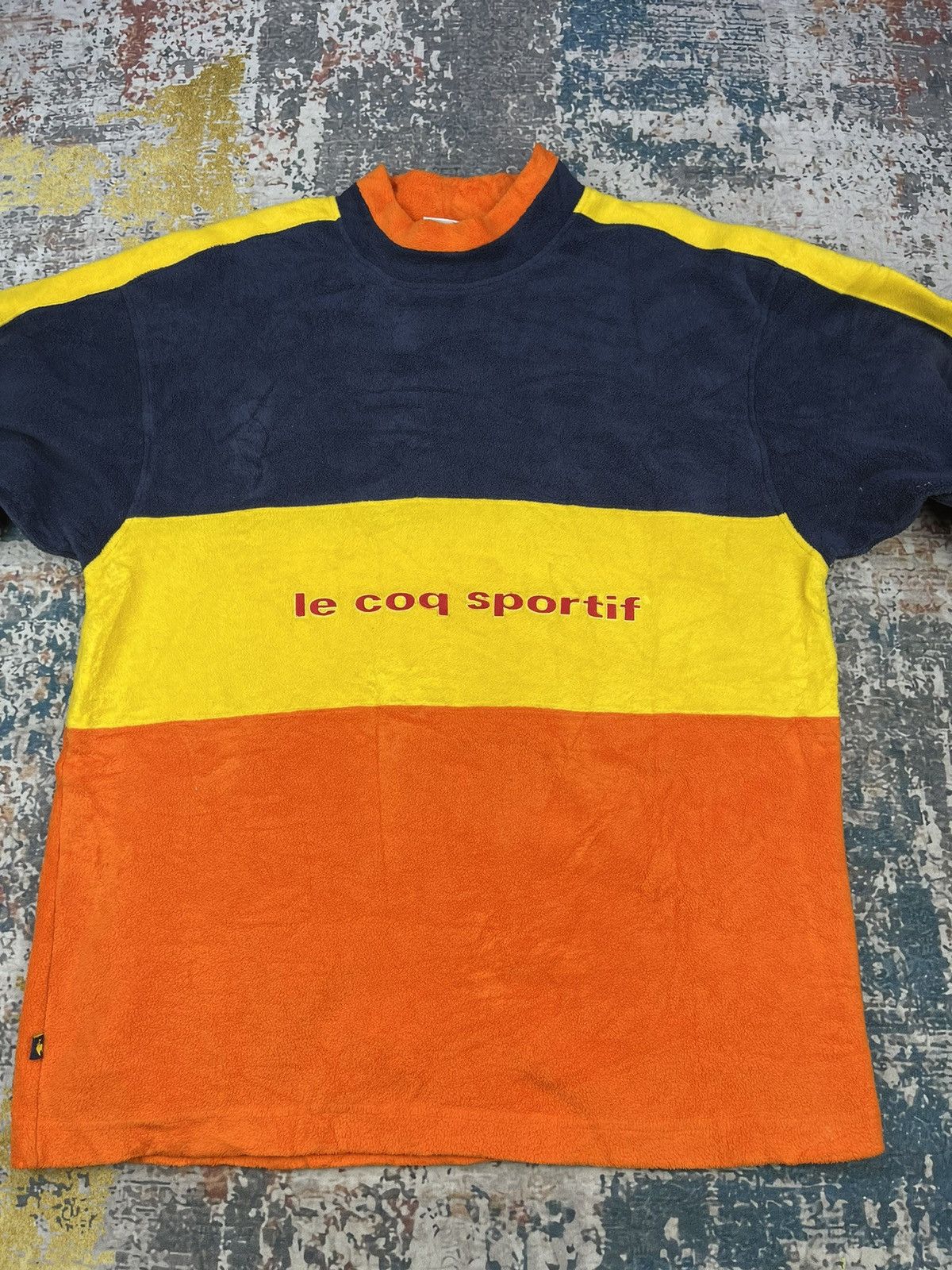 Le Coq Sportif Vtg Le Coq Sportif Color Block Fleece Sweaters Size US L / EU 52-54 / 3 - 2 Thumbnail
