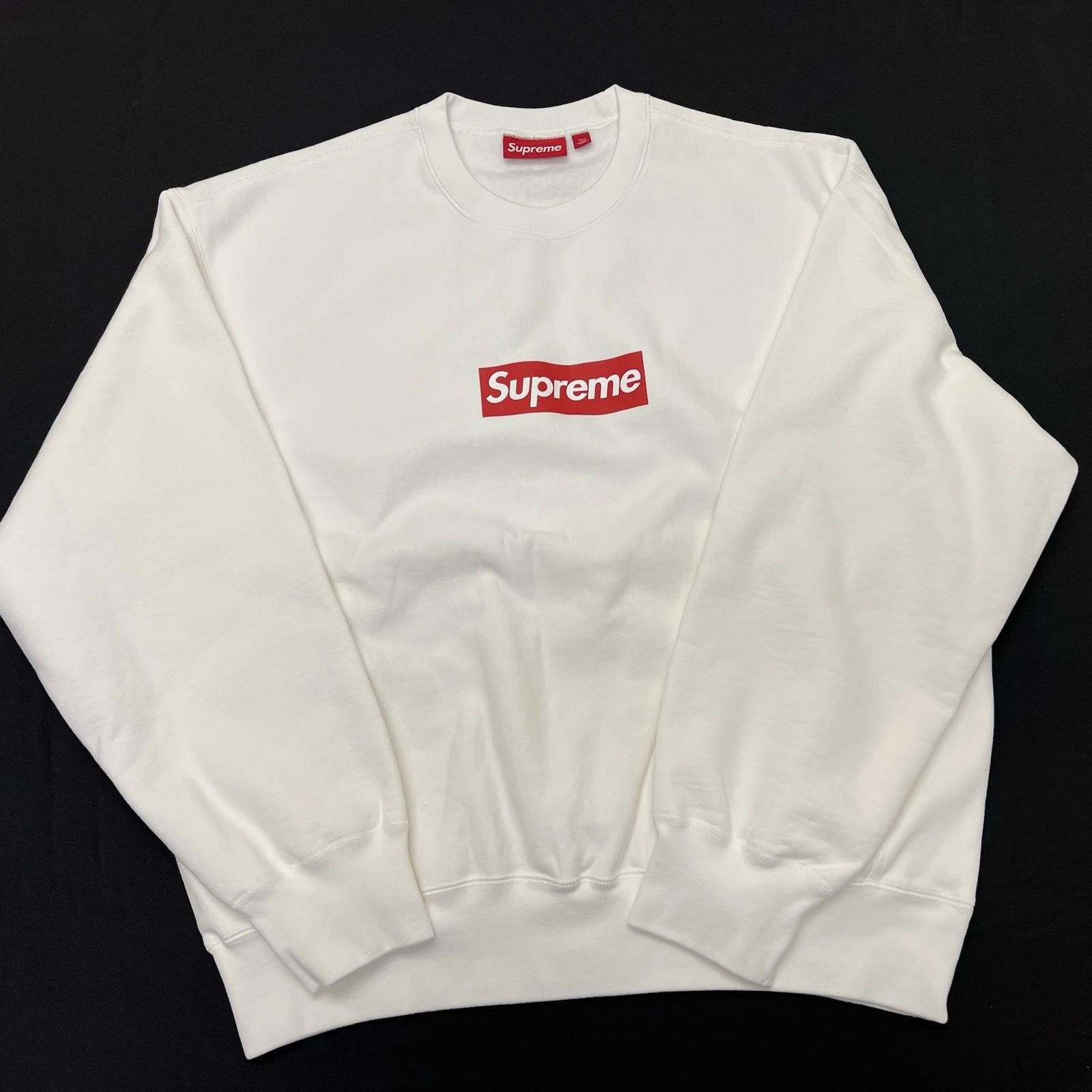 Supreme SS25 Supreme Washed Box Logo Crewneck White L Large Size US L / EU 52-54 / 3 - 1 Thumbnail