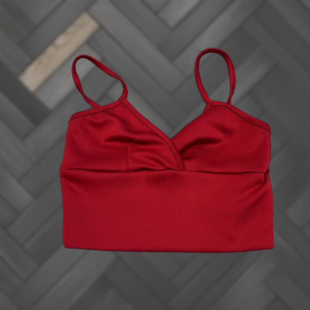Boohoo Boohoo Crop Top Womens 4 Red Sleeveless Stretch Bustier Casual Tank Cropped - Womens Size S / US 4 / IT 40 - 1 Thumbnail