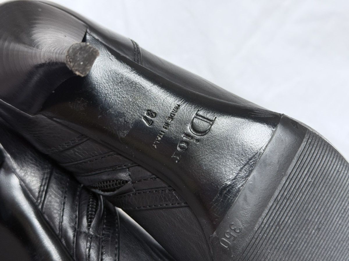 Dior Dior Buckle Black Leather biker Ankle Boots Pointed Toe Size US 7 / IT 37 - 12 Thumbnail