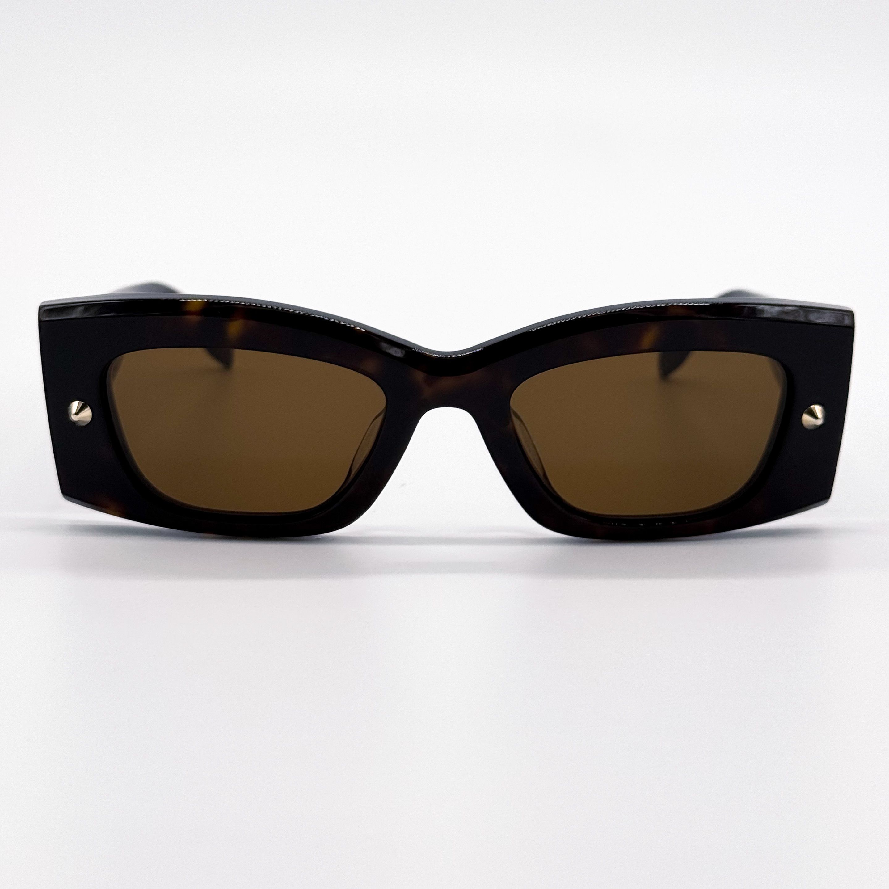 Alexander McQueen NEW ALEXANDER MCQUEEN AM0426S 002 WOMEN HAVANA SUNGLASSES Size ONE SIZE - 3 Thumbnail