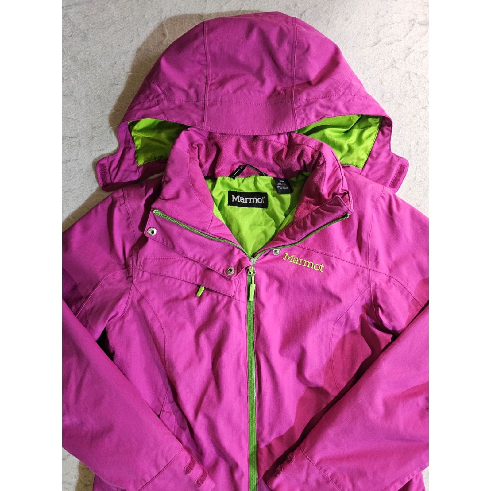 Marmot Marmot Membrane Jacket Softshell Full Zip Hooded Multicolor Green Pink Women's M Size Marmot Membrane Jacket Size M / US 6-8 / IT 42-44 - 2 Thumbnail