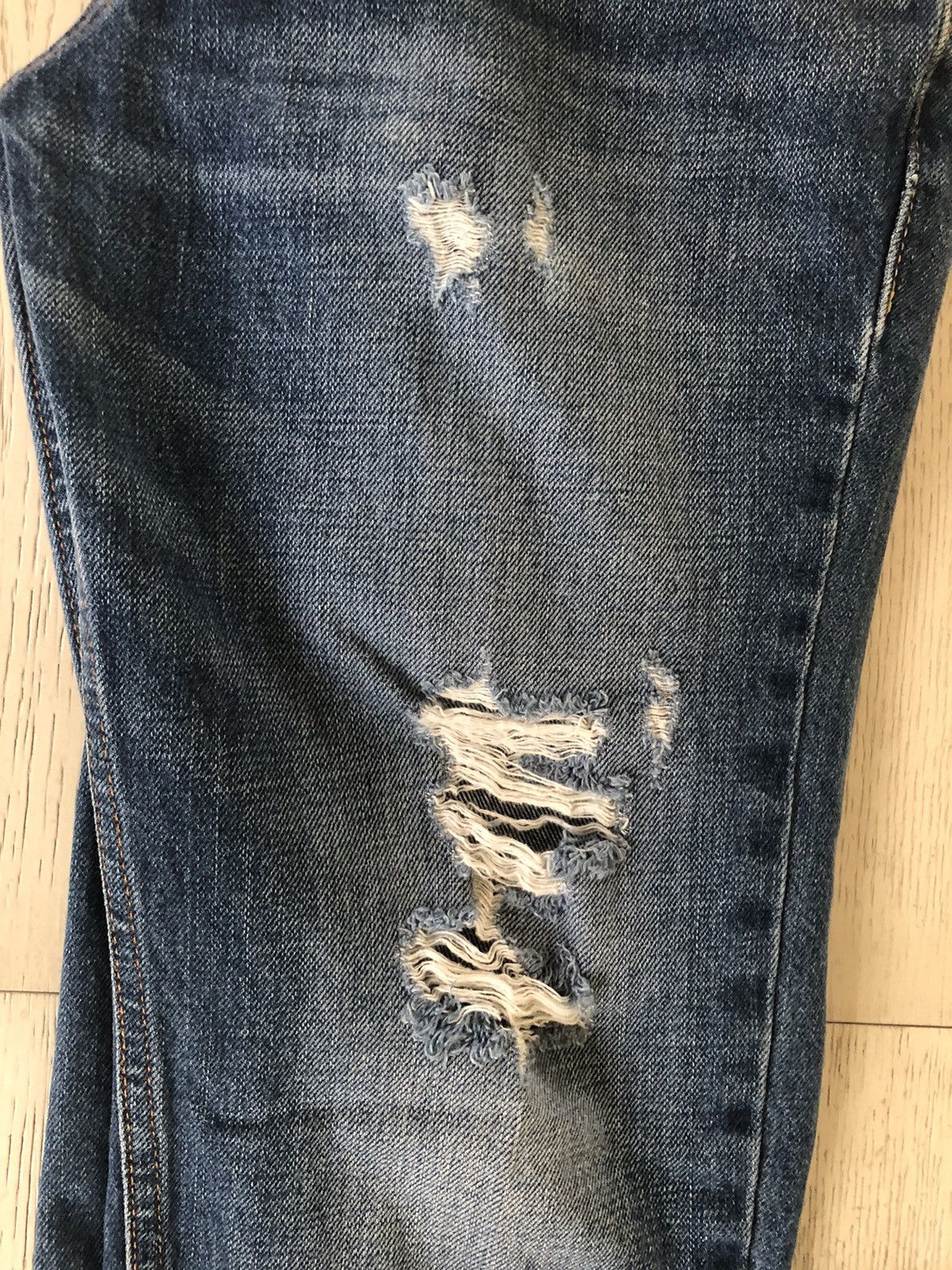 Hollister blue distressed hollister slim straight jeans 28 x 30 men’s Size US 28 / EU 44 - 4 Thumbnail