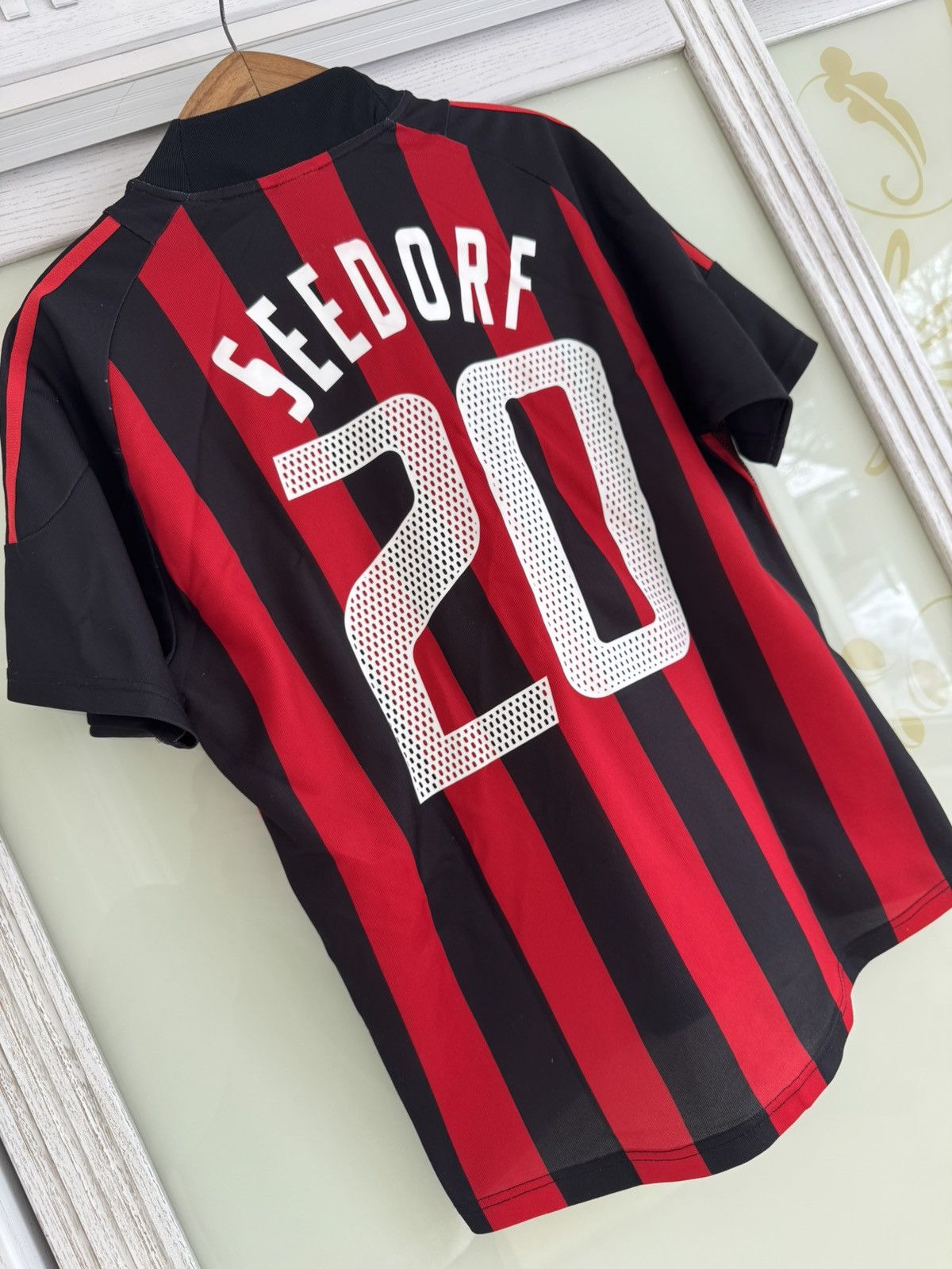 Adidas Vintage Seedorf #20 Milan 2002-2003 Home Soccer Jersey Shirt Size US M / EU 48-50 / 2 - 5 Thumbnail