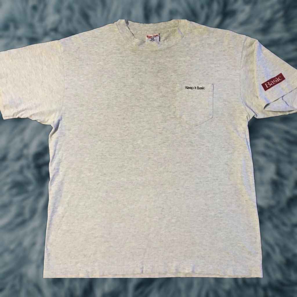 Vintage Vtg 90s Basic Cigarettes Faded Distress Shirt L Smoking Grunge Biker Skate Punk Shirt Mens Gray 90s Vintage Distressed Single Stitch USA Made Size US L / EU 52-54 / 3 - 1 Thumbnail