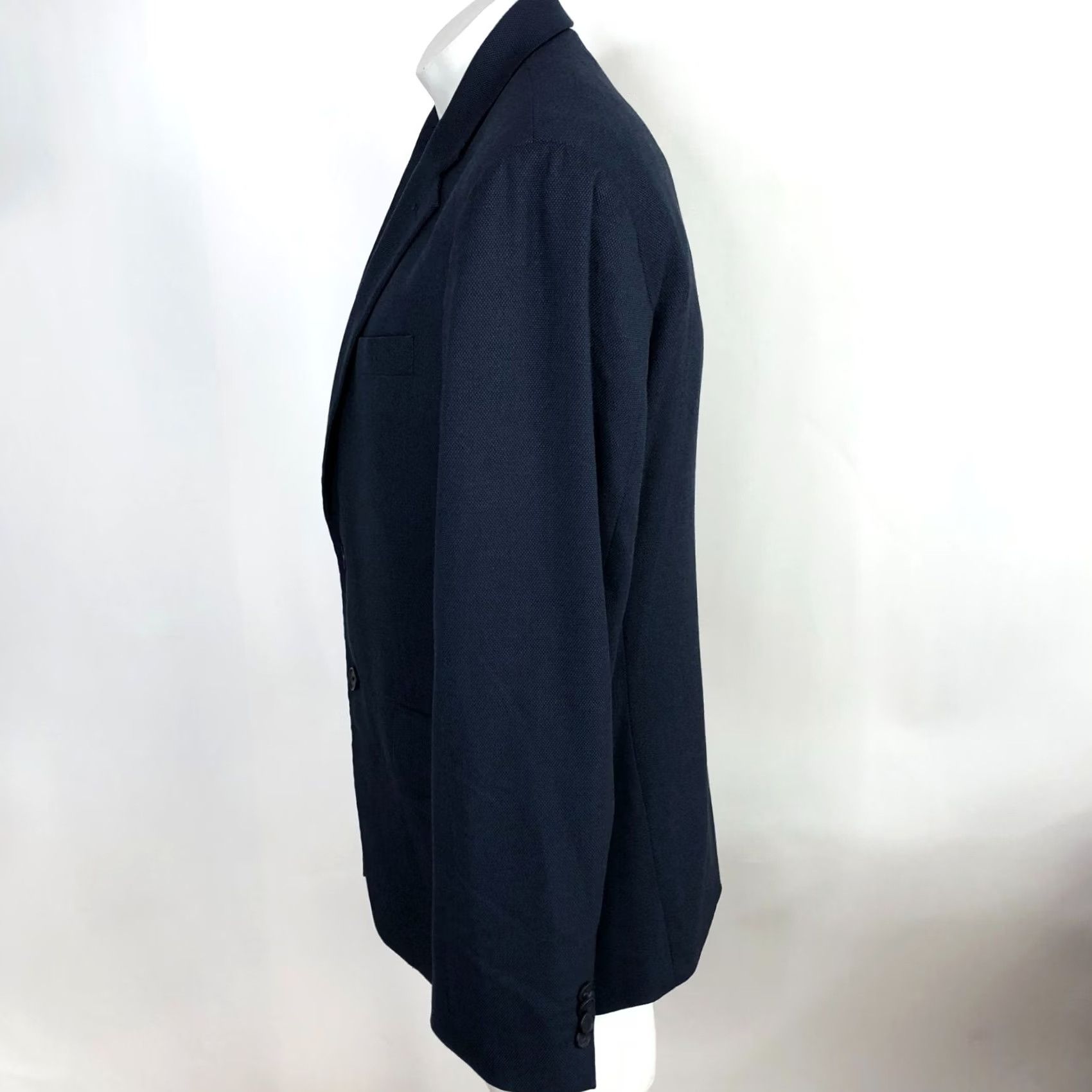 Banana Republic Banana Republic Sport Coat Jacket Bird's Eye Blue 40 Regular Fit Men Jacket Notch Lapel Four-Button Front Size US XXS / EU 40 - 3 Thumbnail