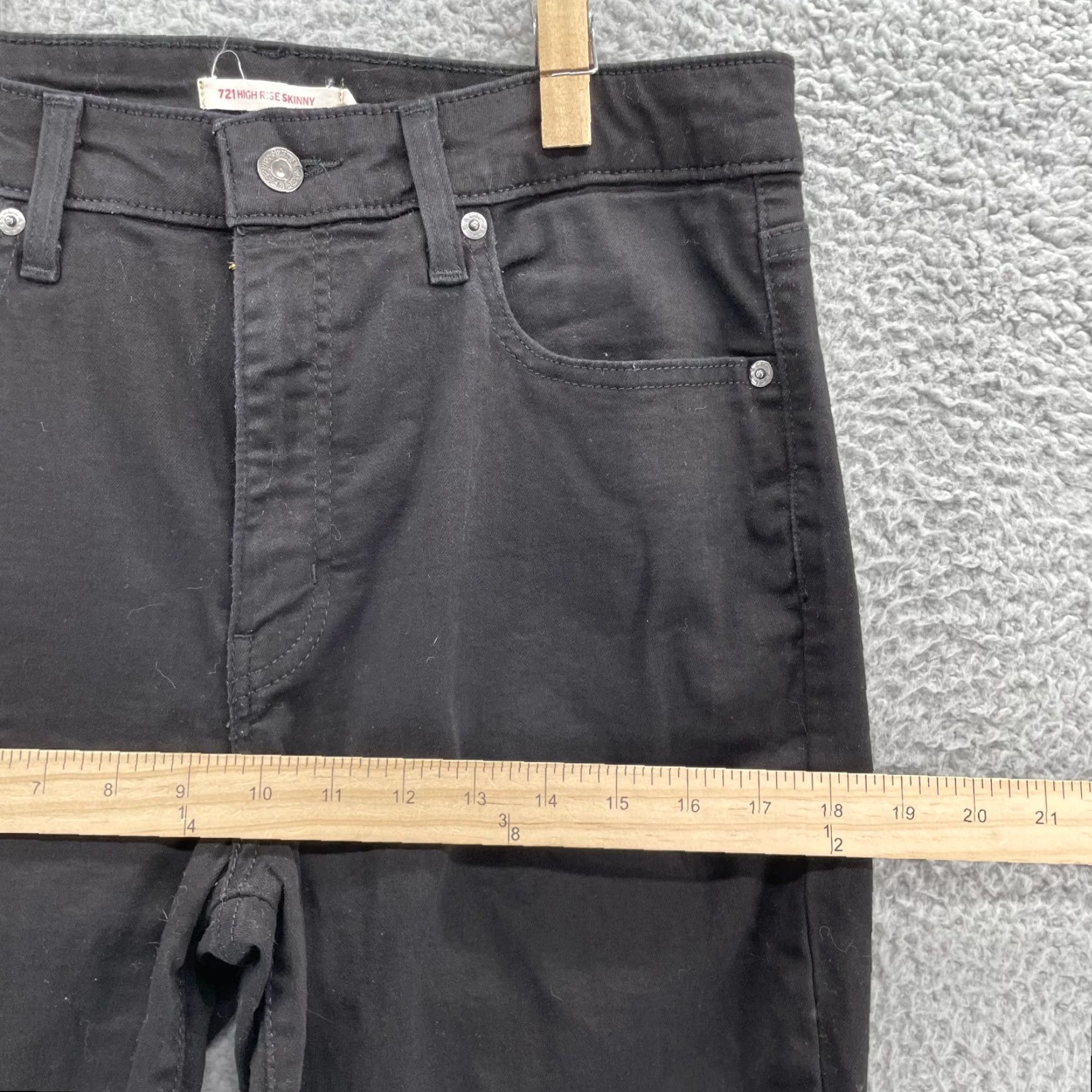 Levi's Levi's 721 Jeans Women 31x31 Black High Rise Skinny 90s Indie Sleaze Grunge Denim Slim Modern Style Womens Jeans Size 24" / US 00 / IT 34 - 6 Thumbnail