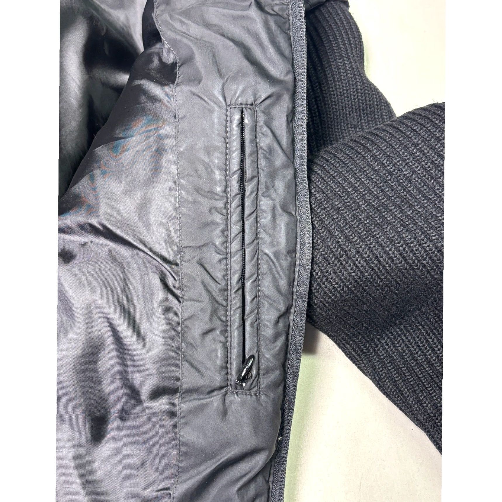Lacoste Lacoste Bomber Jacket Men's Black Puffer Vest Knit Sleeves Zip 52 Casual Winter Size US L / EU 52-54 / 3 - 4 Thumbnail