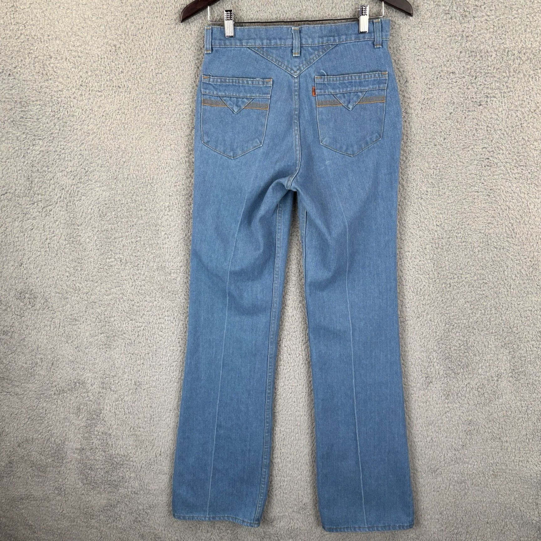 Levi's VINTAGE Levi's Jeans Mens 30x34 Orange Tab Talon 42 Zipper 1970s Denim Blue 5-Pocket Design Size US 29 - 3 Thumbnail