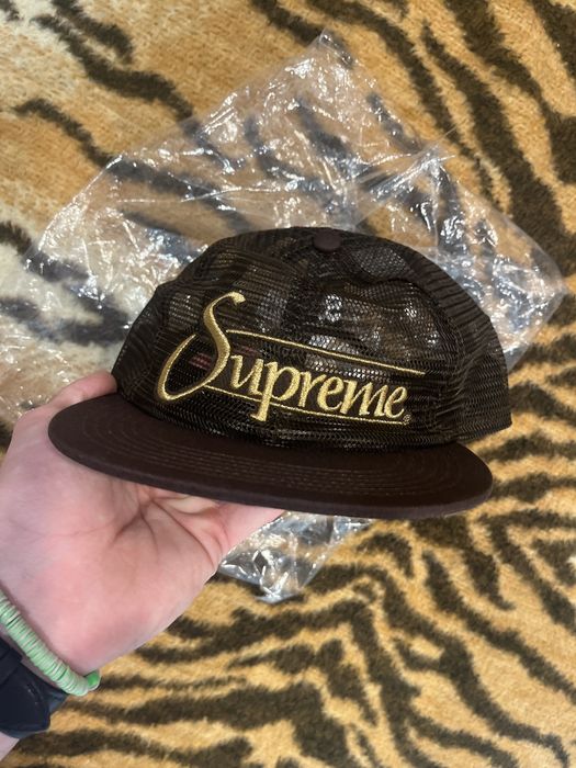 業界最安値挑戦 Supreme Mesh 6-Panel Brown - 帽子