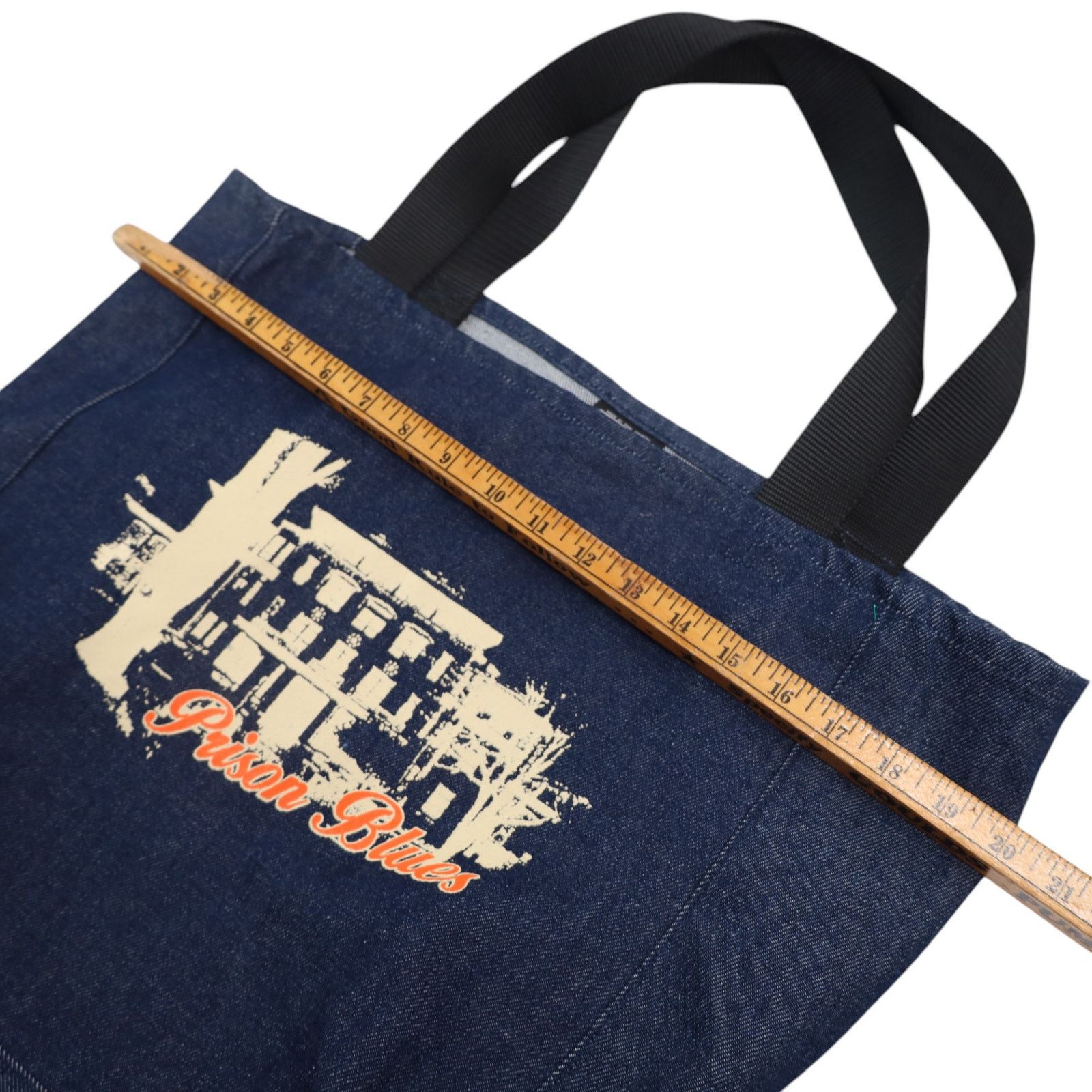 Vintage Vintage Prison Blues Graphic Denim Tote Bag Size ONE SIZE - 4 Thumbnail