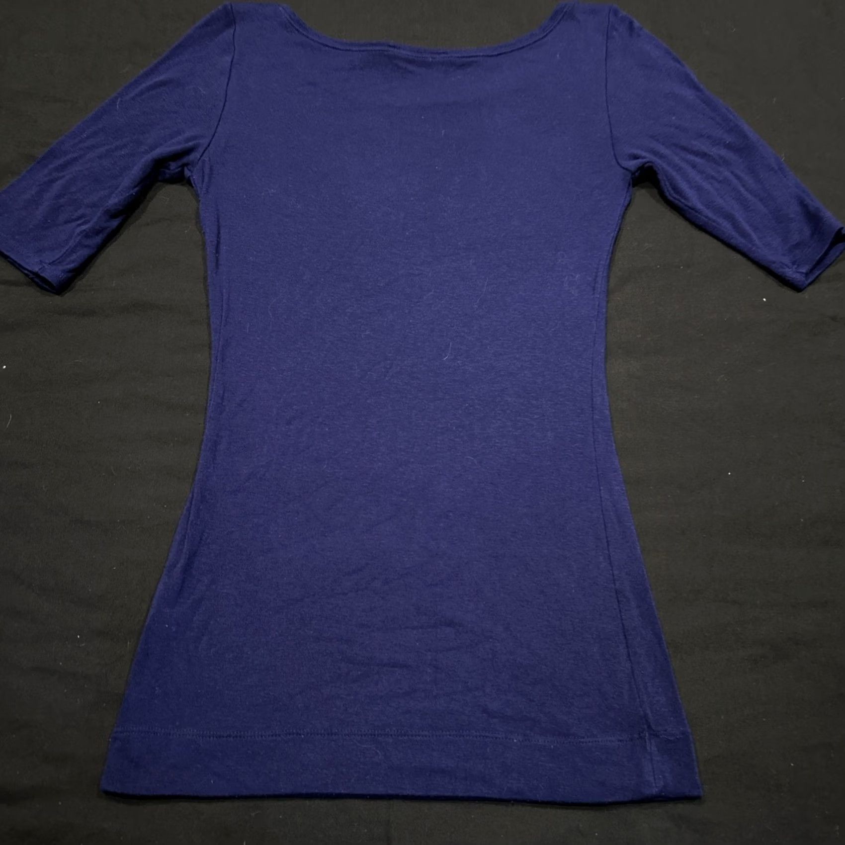 Vintage Limited XS Purple Basic Knit Shirt Womens Half Sleeve Crewneck Slim Top Size XS / US 0-2 / IT 36-38 - 3 Thumbnail