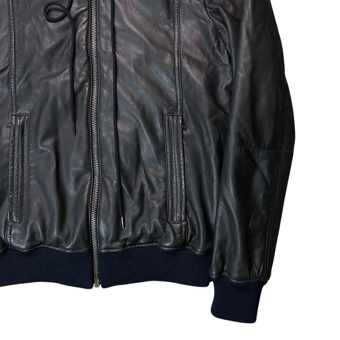 Dirk Bikkembergs Dirk Bikkembergs Hooded Sheep Leather Blouson Size US M / EU 48-50 / 2 - 6 Thumbnail