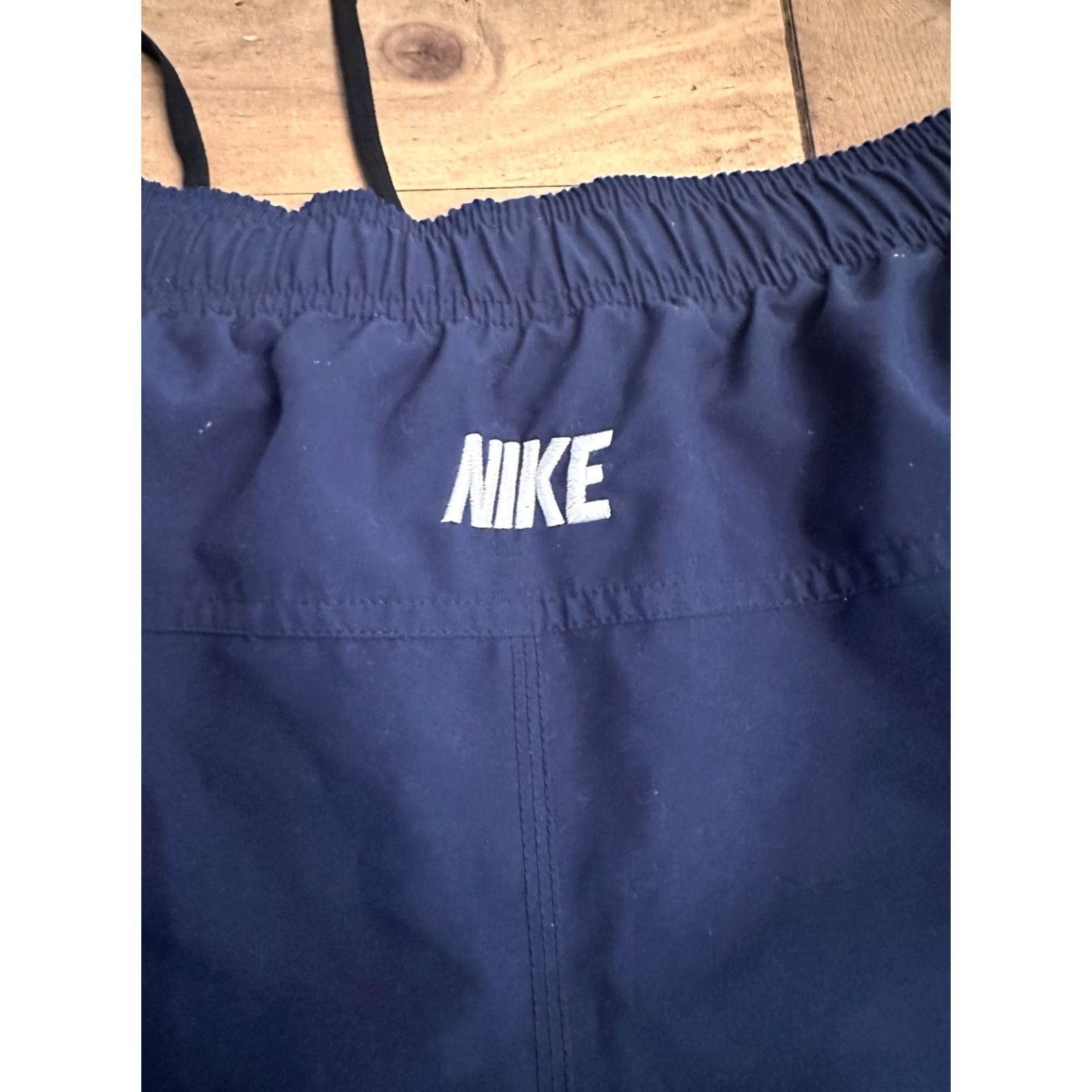 Nike VINTAGE Nike Swim Trunk Men’s Medium Blue Embroidered Swoosh Nylon Shorts Size US 31 - 7 Thumbnail