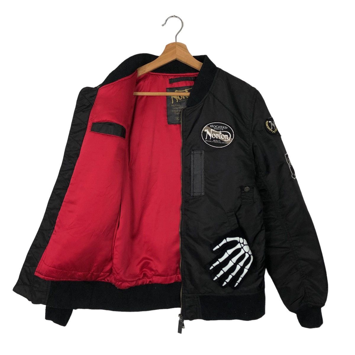 Japanese Brand 🔥90s VINTAGE SOFT LEATHER BOMBER JACKET NOTRON RACING STYLE Size US M / EU 48-50 / 2 - 8 Thumbnail