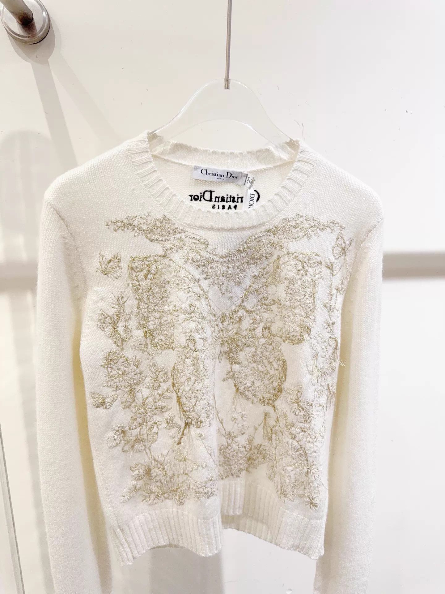 Dior Dior Gold Thread Butterfly Cashmere Sweater F36 Size XS / US 0-2 / IT 36-38 - 3 Thumbnail