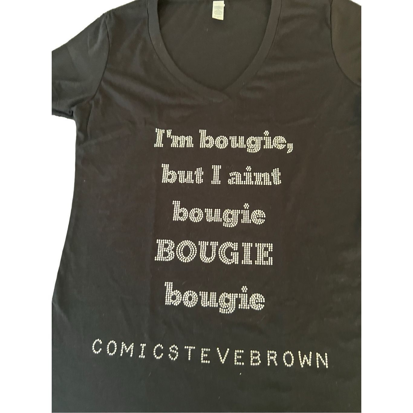 IDEA I am bougie, but I ain't bougie, Bougie rhinestones tee size Size M / US 6-8 / IT 42-44 - 3 Thumbnail