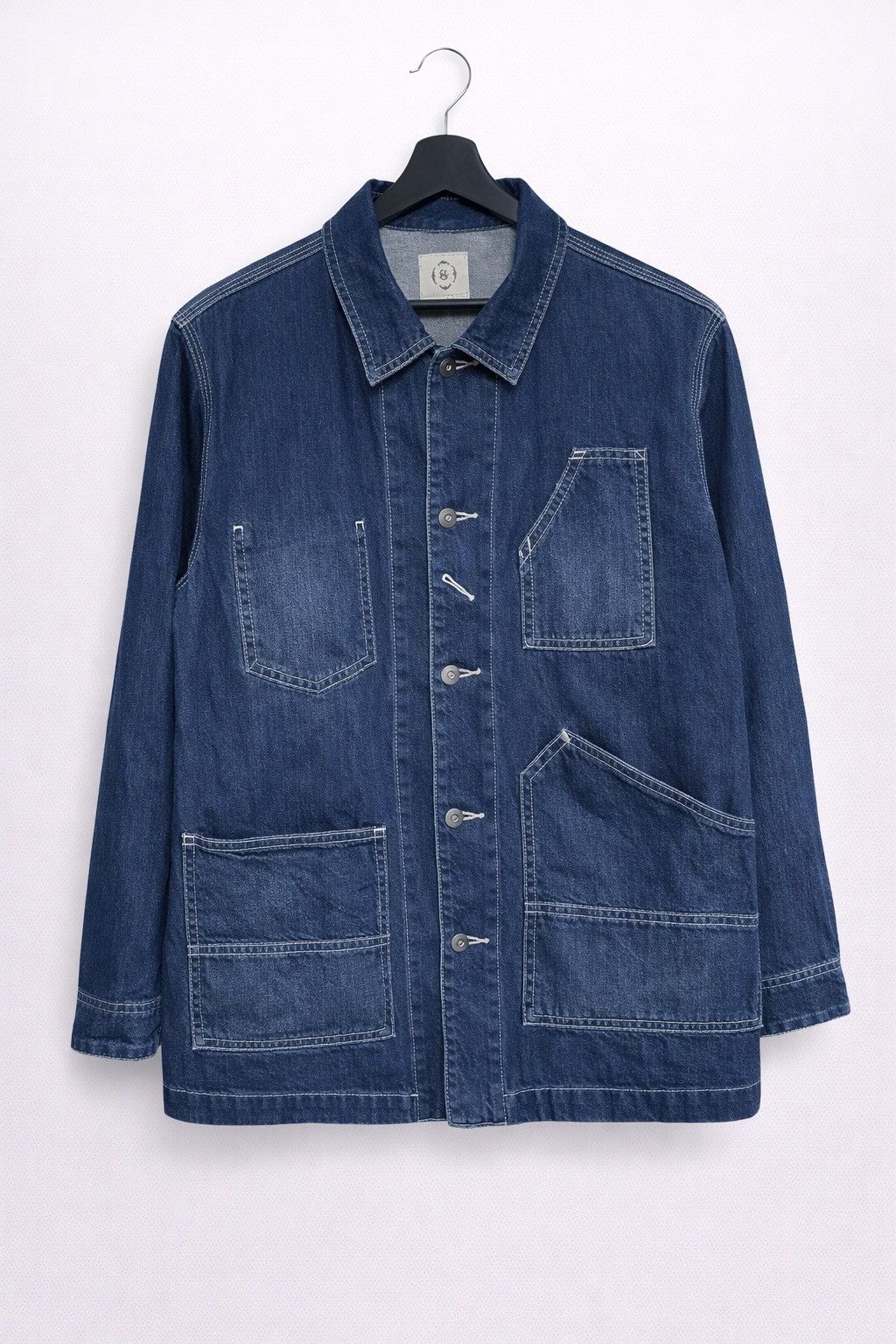 Japanese Brand Samansa Mos2 Jeans Indigo Denim Chore Jacket Workwear Style Size M / US 6-8 / IT 42-44 - 1 Thumbnail