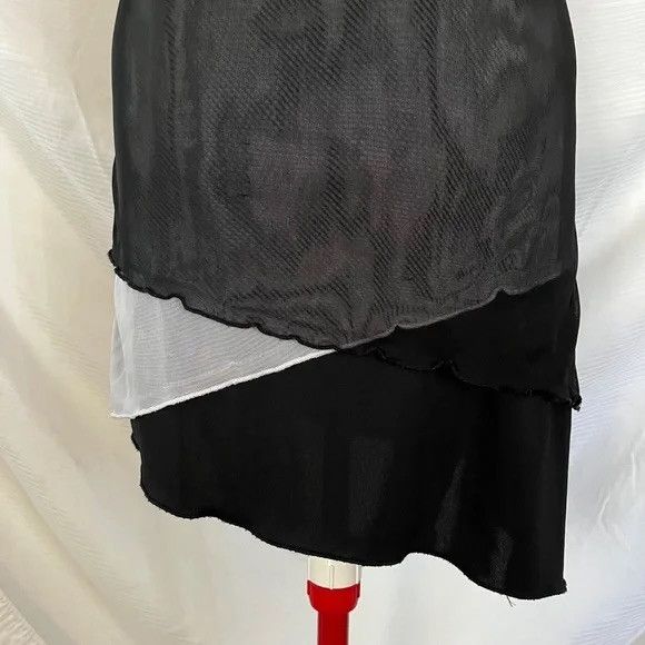 Other Vintage Vanity Black and White Mini Dress Small Size S / US 4 / IT 40 - 3 Thumbnail