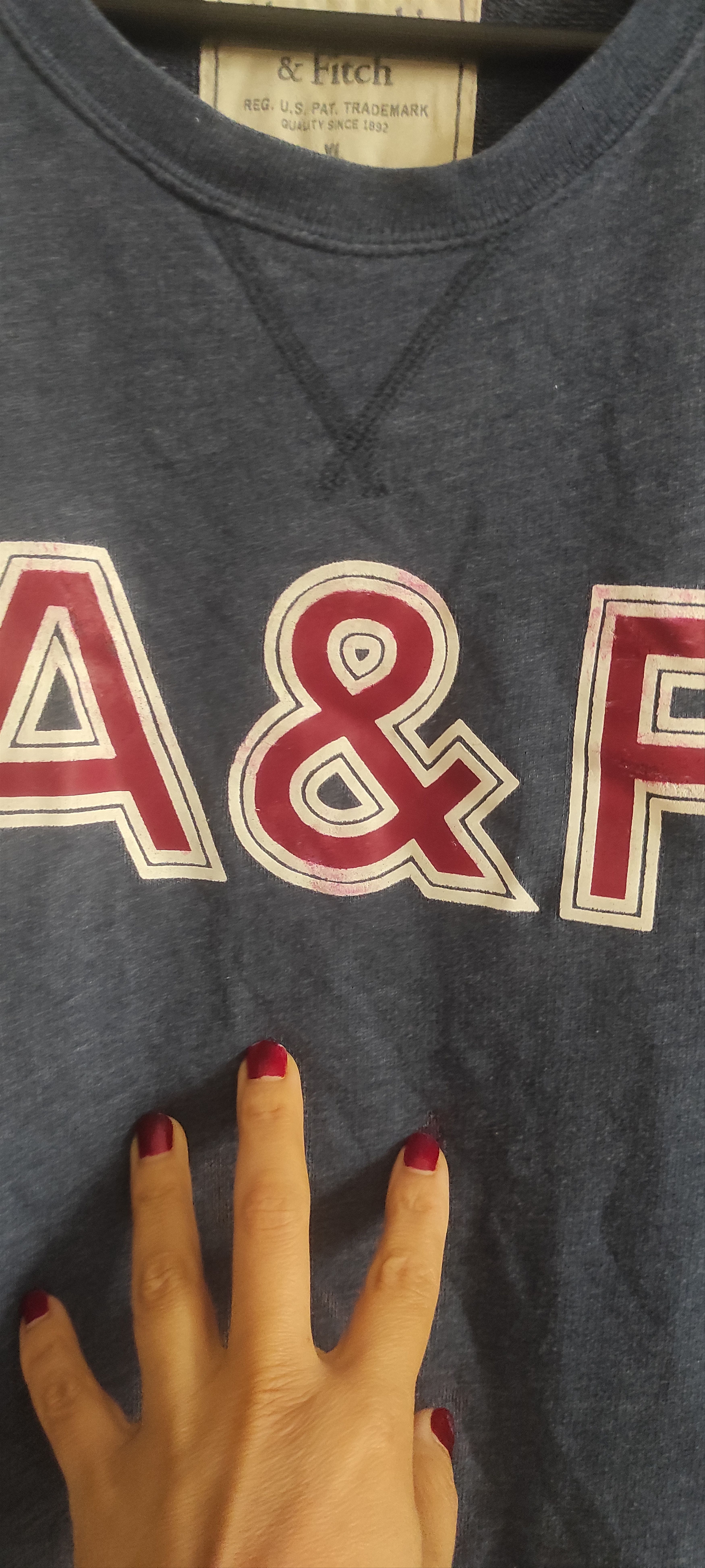 Abercrombie & Fitch Abercrombie & Fitch A&F Sweatshirt Men Sweater Logo Pullover Size US XL / EU 56 / 4 - 6 Thumbnail