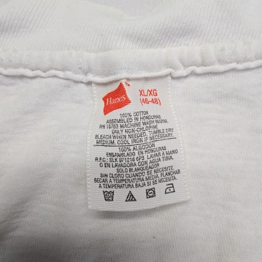 Hanes Vintage Hanes White V-Neck T-Shirt 100% Cotton XL Blank Tee Size US XL / EU 56 / 4 - 8 Thumbnail