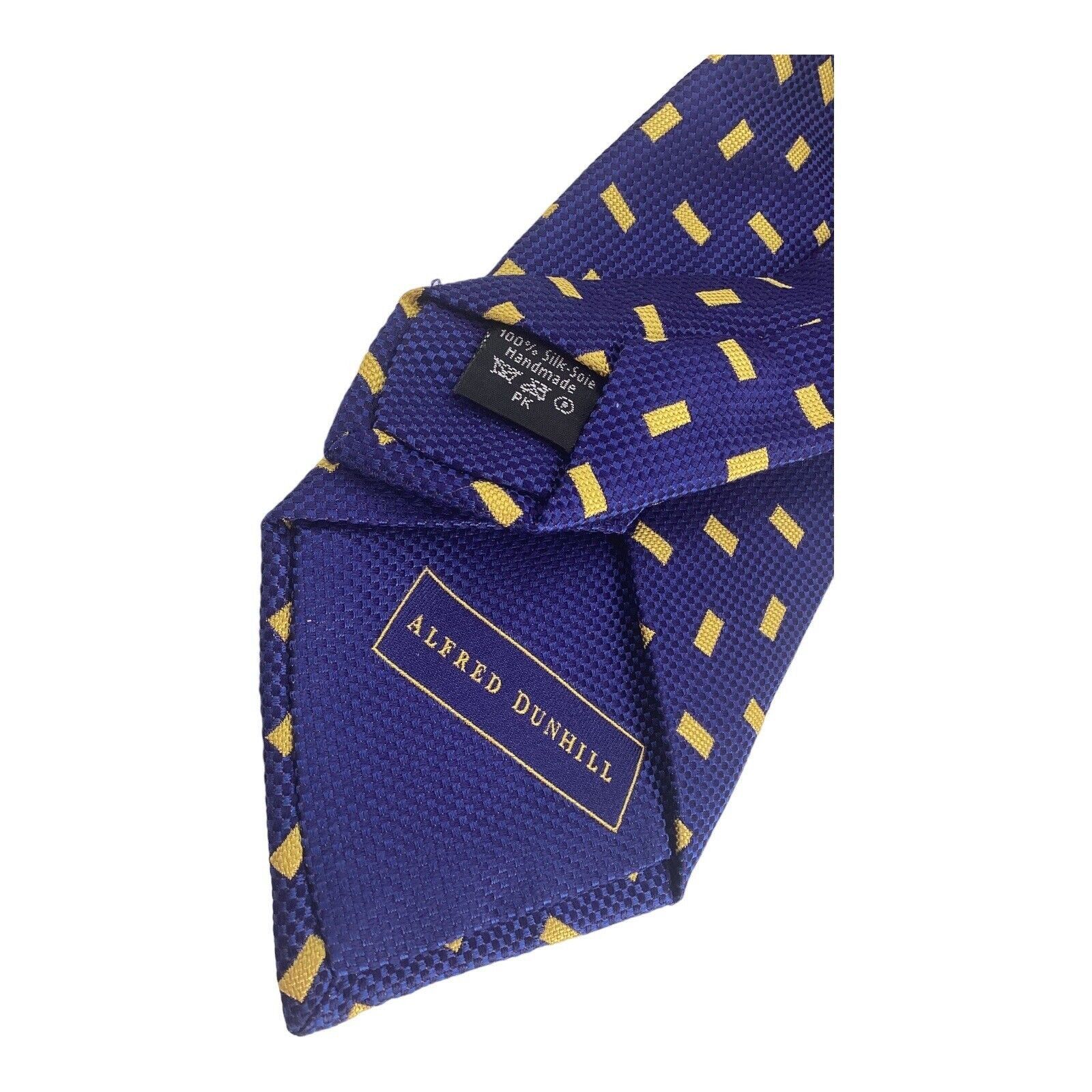 Alfred Dunhill ALFRED DUNHILL Blue Geometric Luxury Silk Tie Made In Englan Size ONE SIZE - 4 Thumbnail