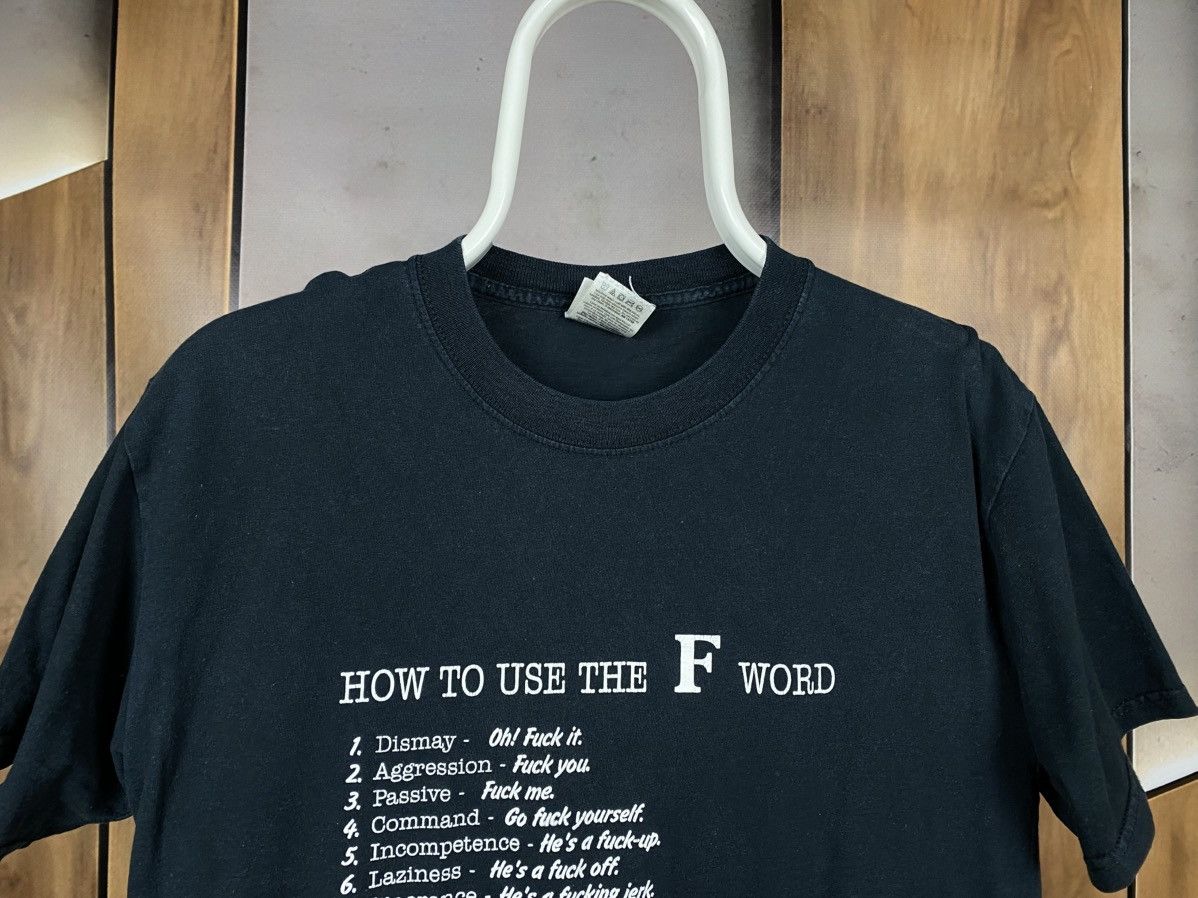 Vintage 🈯️Vintage Humor T-Shirt How To Use The F Word VTG Tee🈯️ Size US M / EU 48-50 / 2 - 4 Thumbnail