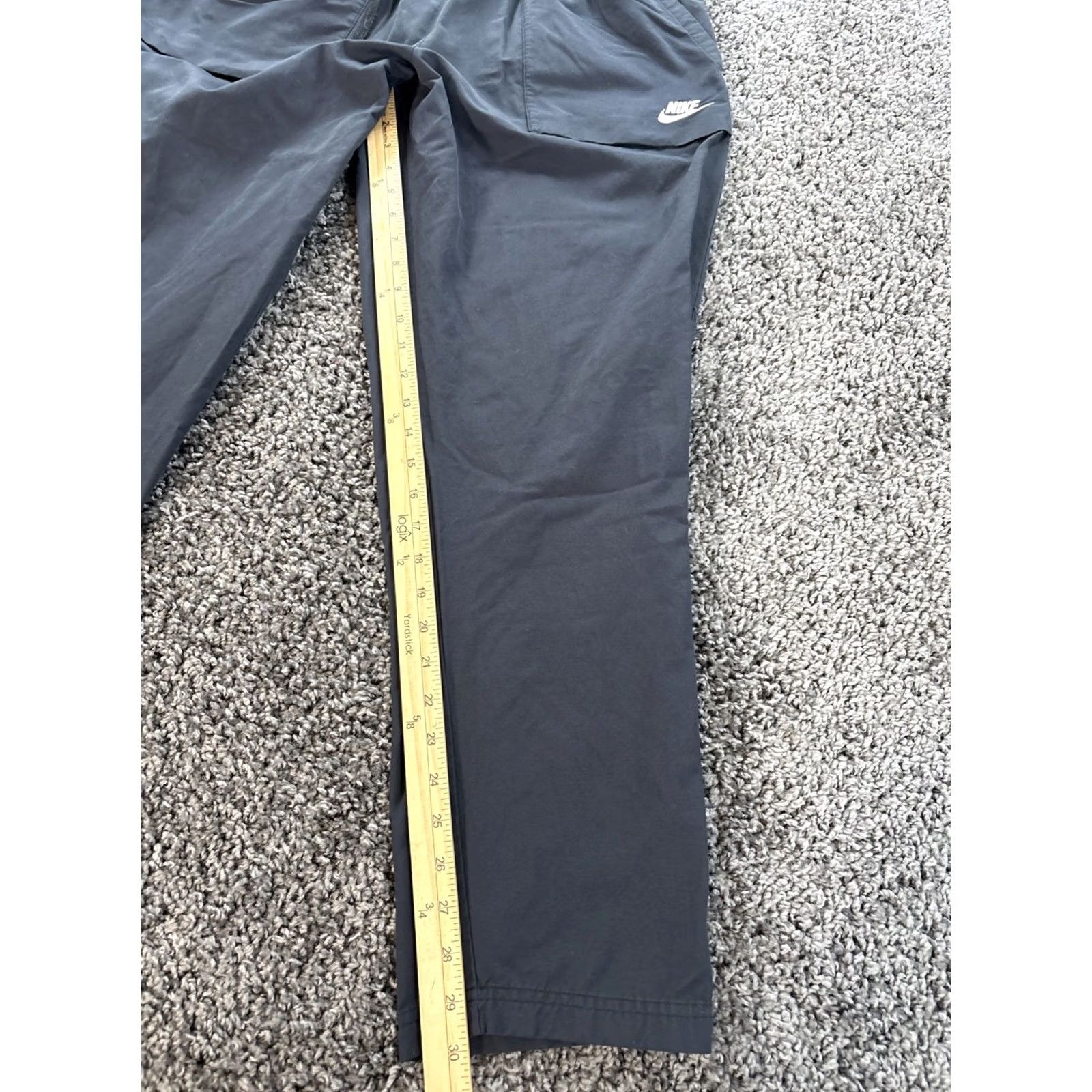 Nike Nike NSW CE Woven Pants Mens Large Black Pocket Windbreaker Cargo Cz9927-010 Size US 33 - 2 Thumbnail