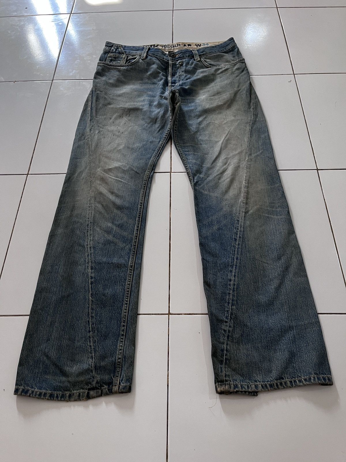 FCUK JAPANESE FCUK FADED JEANS Size US 34 / EU 50 - 4 Thumbnail