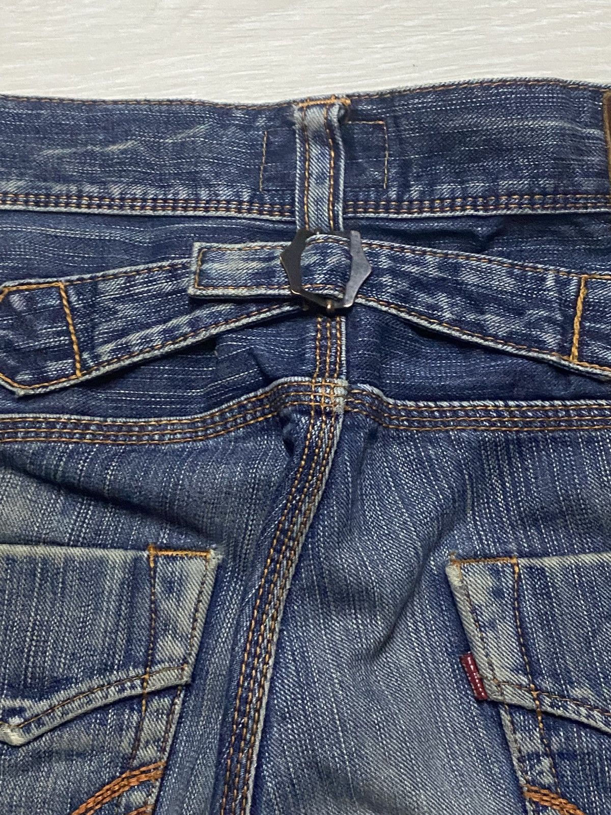 Junya Watanabe Vintage Edwin XV Buckle Back Wide Leg Baggy Bootcut Jeans Size US 36 / EU 52 - 14 Thumbnail