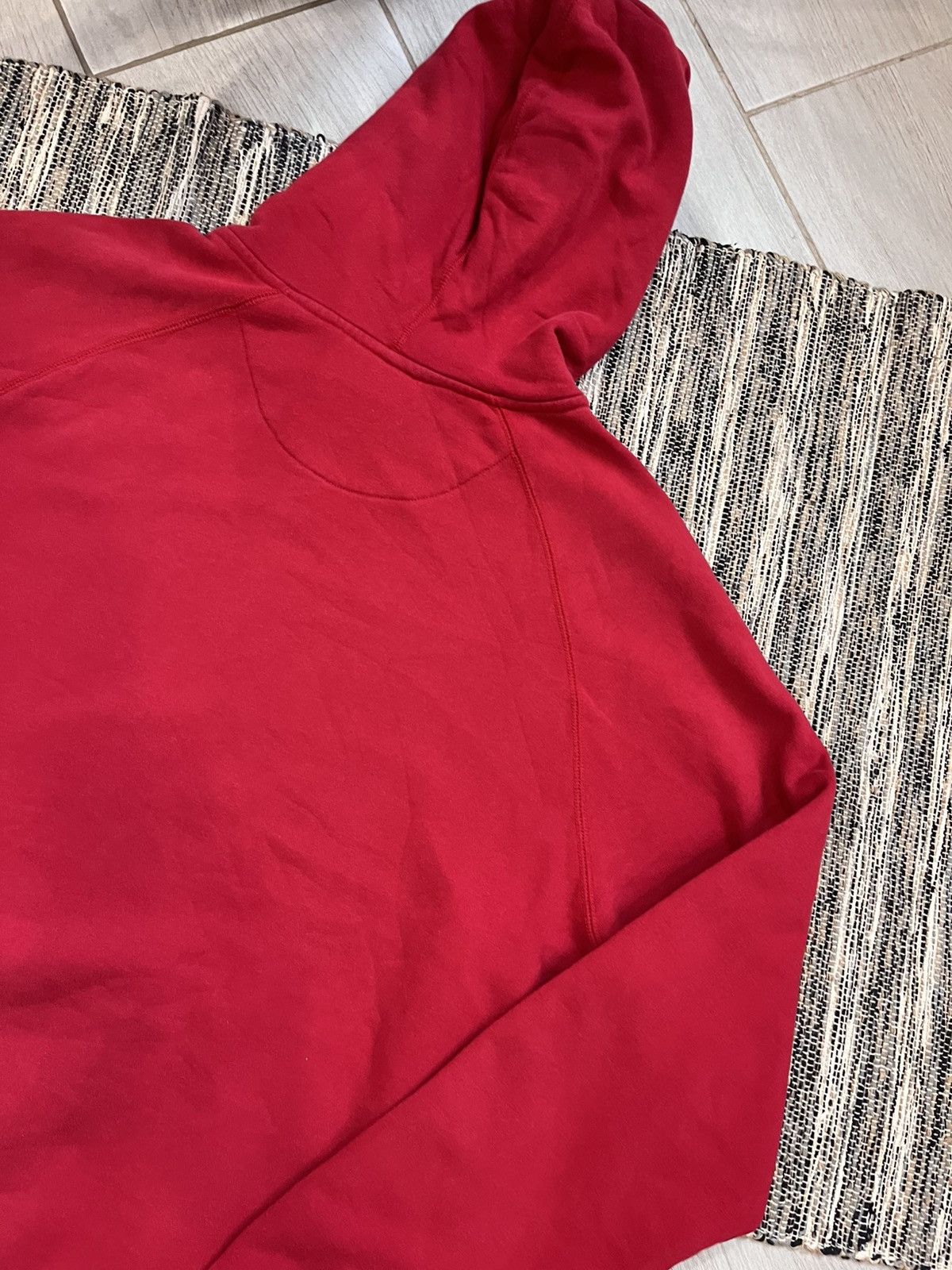 Nike × Vintage Vintage Nike Sportswear Hoodie red blank logo sweatshirt Size US L / EU 52-54 / 3 - 14 Thumbnail