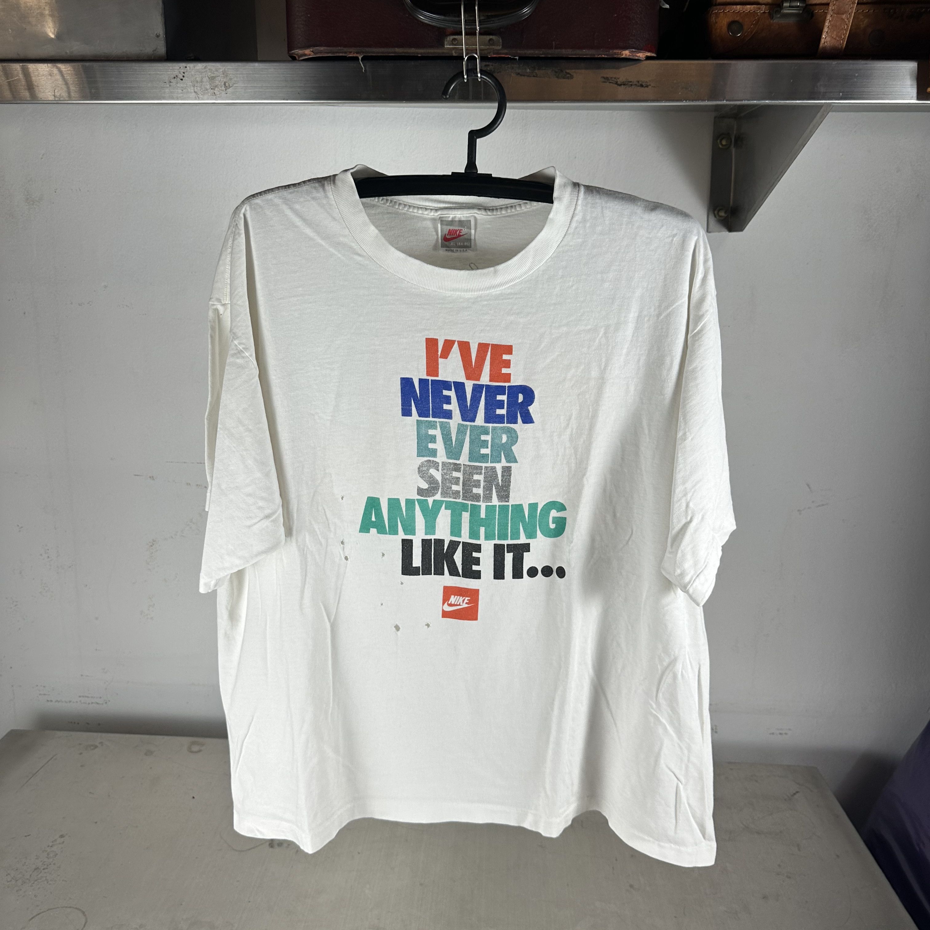 Vintage Nike 90s Nice Shoes I've Never Seen Anything Like It Tee Size US XXL / EU 58 / 5 - 1 Thumbnail