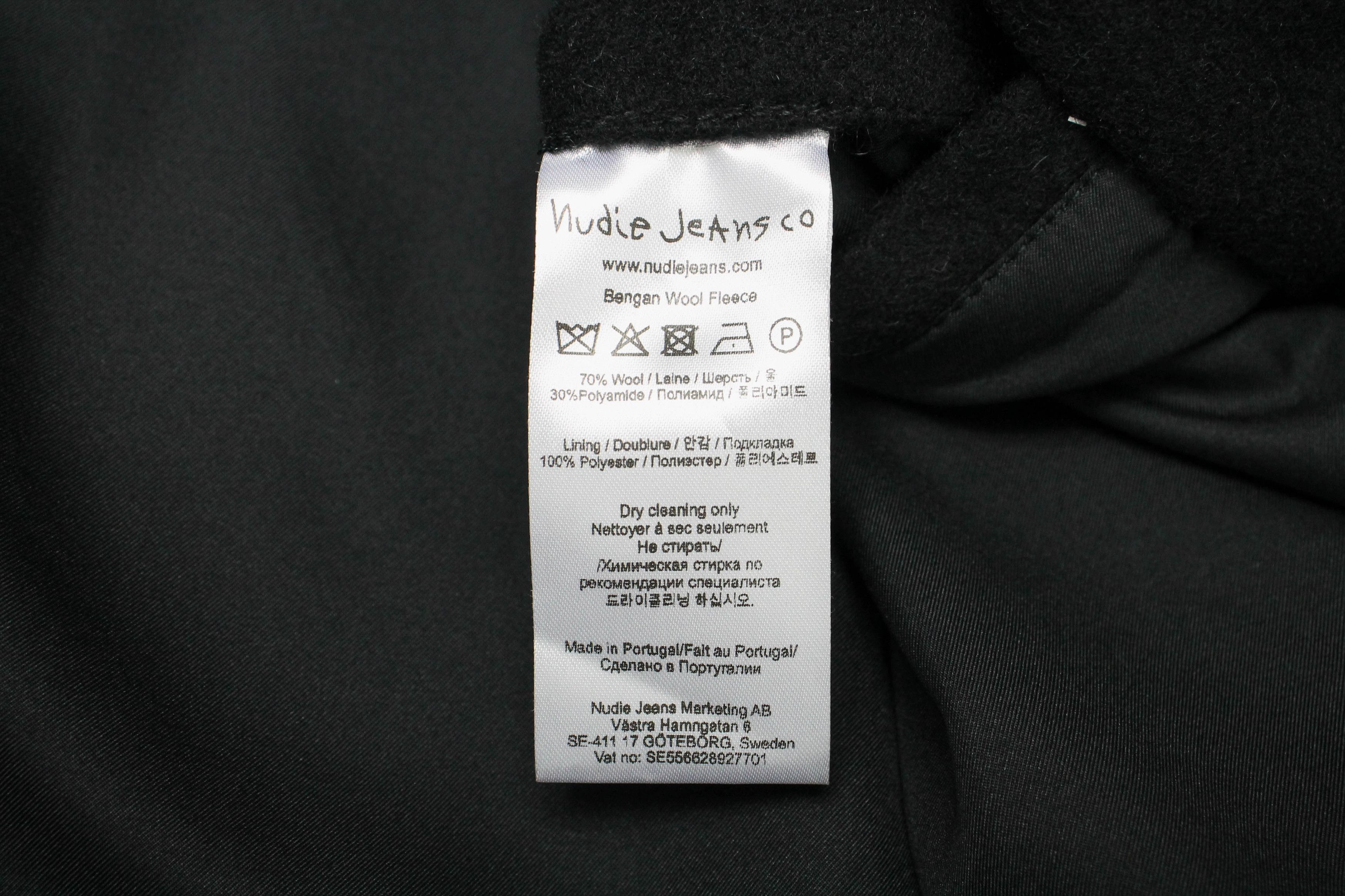Nudie Jeans NUDIE Bengan Wool Fleece Jacket Men's MEDIUM Bomber Snap Size US M / EU 48-50 / 2 - 9 Thumbnail