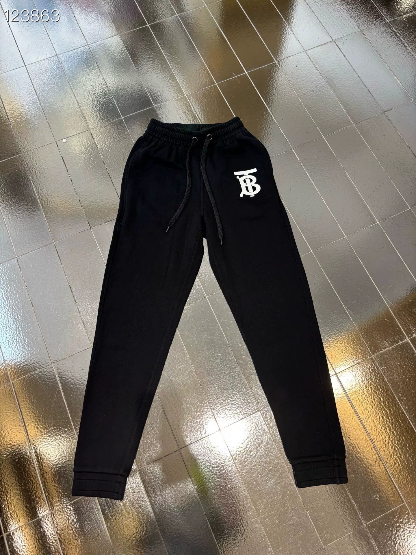 Burberry Burberry Classic Black TB Logo Trousers Size 22" - 1 Thumbnail
