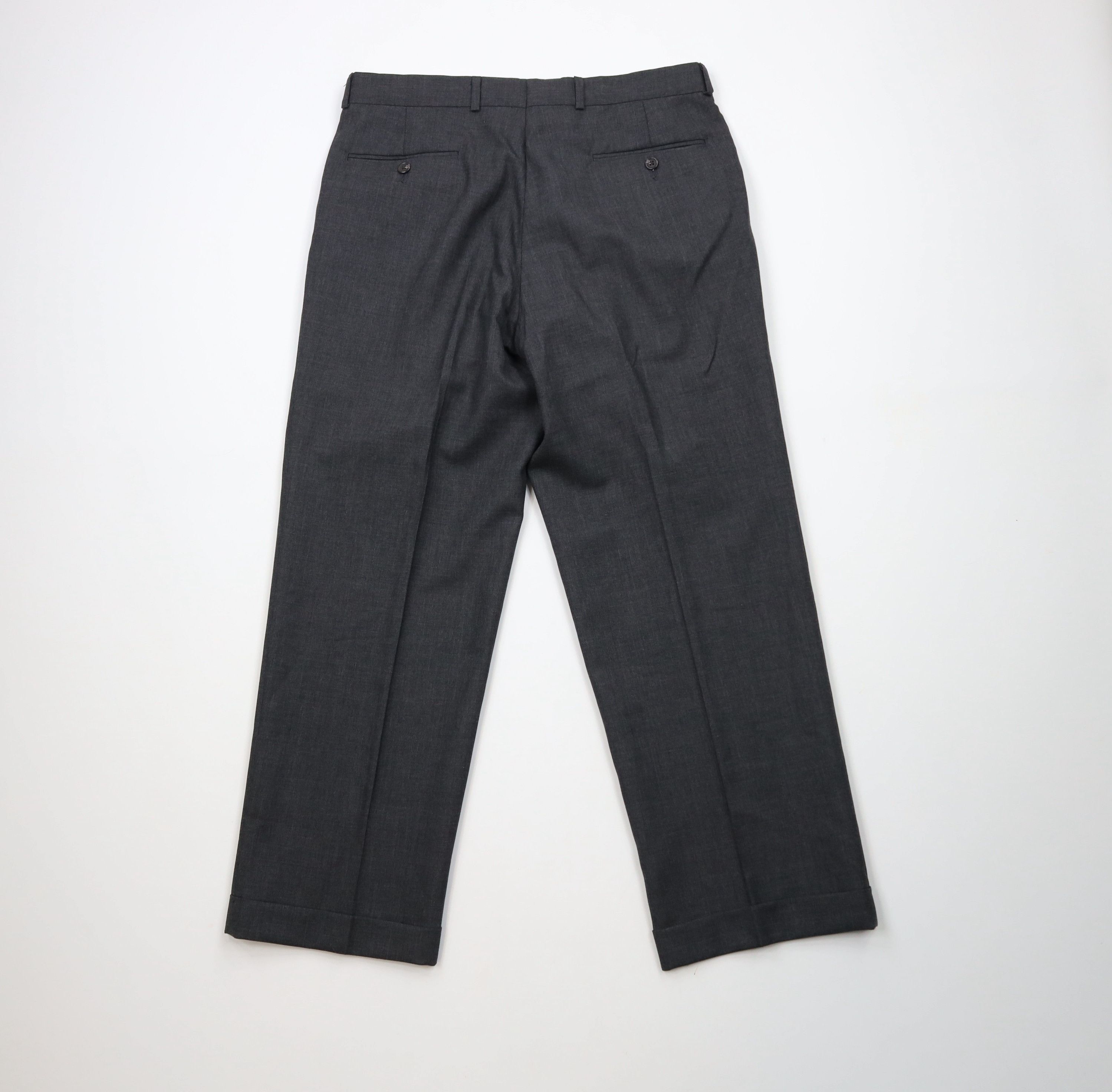 Ralph Lauren × Vintage Vintage Ralph Lauren Cuffed Wide Leg Chino Pants Gray Size US 34 / EU 50 - 9 Thumbnail