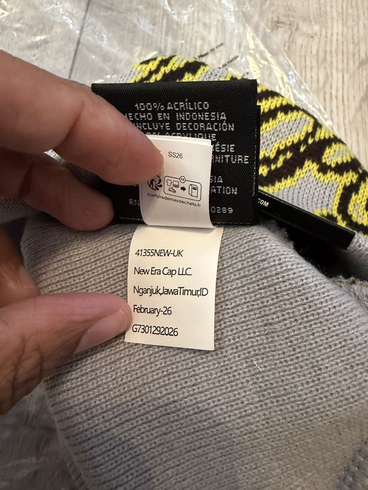 Supreme Supreme SS26 New Era Cursive Beanie Grey Size ONE SIZE - 12 Thumbnail