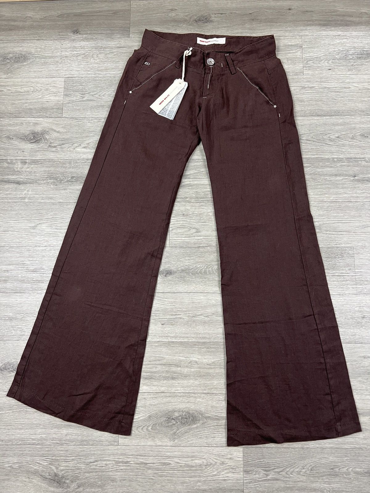 Miss Sixty MISS SIXTY BROWN LINEN PANTS WOMEN’S SIZE 26 Size 26" / US 2 / IT 38 - 1 Thumbnail