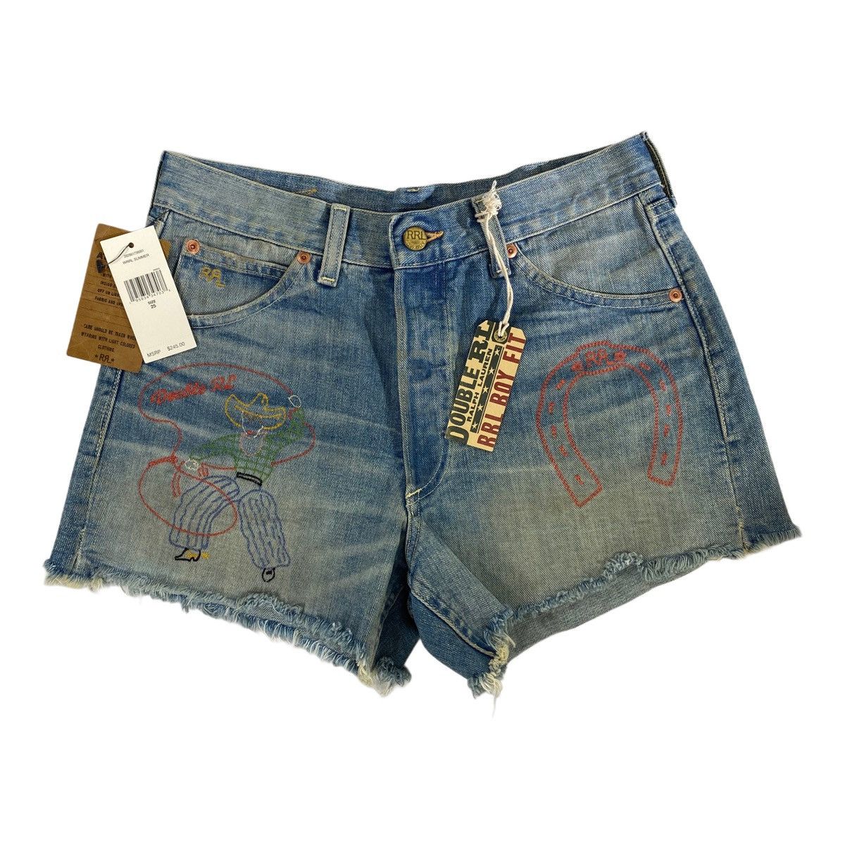 RRL Ralph Lauren × Ralph Lauren rrl ralph lauren western rodeo embroidered boy fit shorts Size 25" / US 0 / IT 36 - 1 Thumbnail
