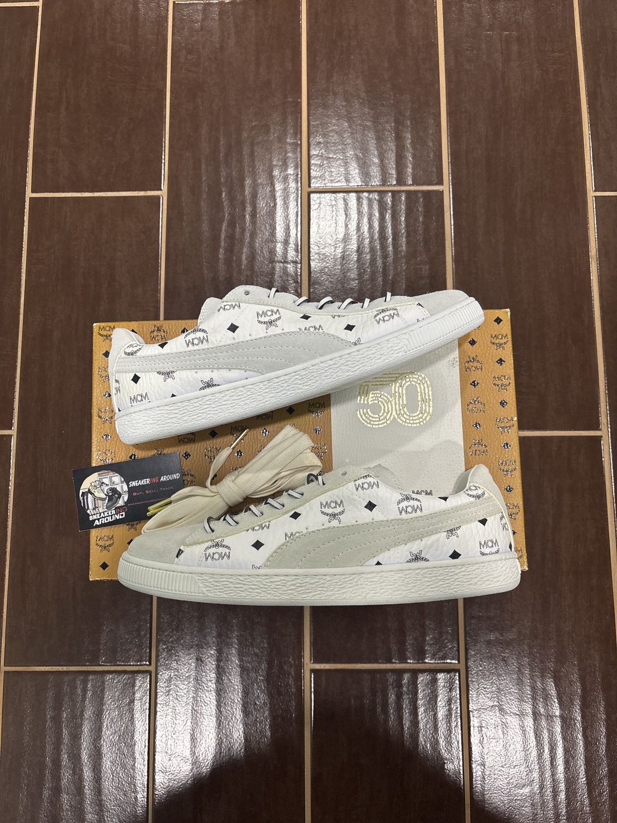 MCM × Puma LIGHTLY WORN MCM x Puma Suede Classic White Size 10.5 Size US 10.5 / EU 43-44 - 1 Thumbnail