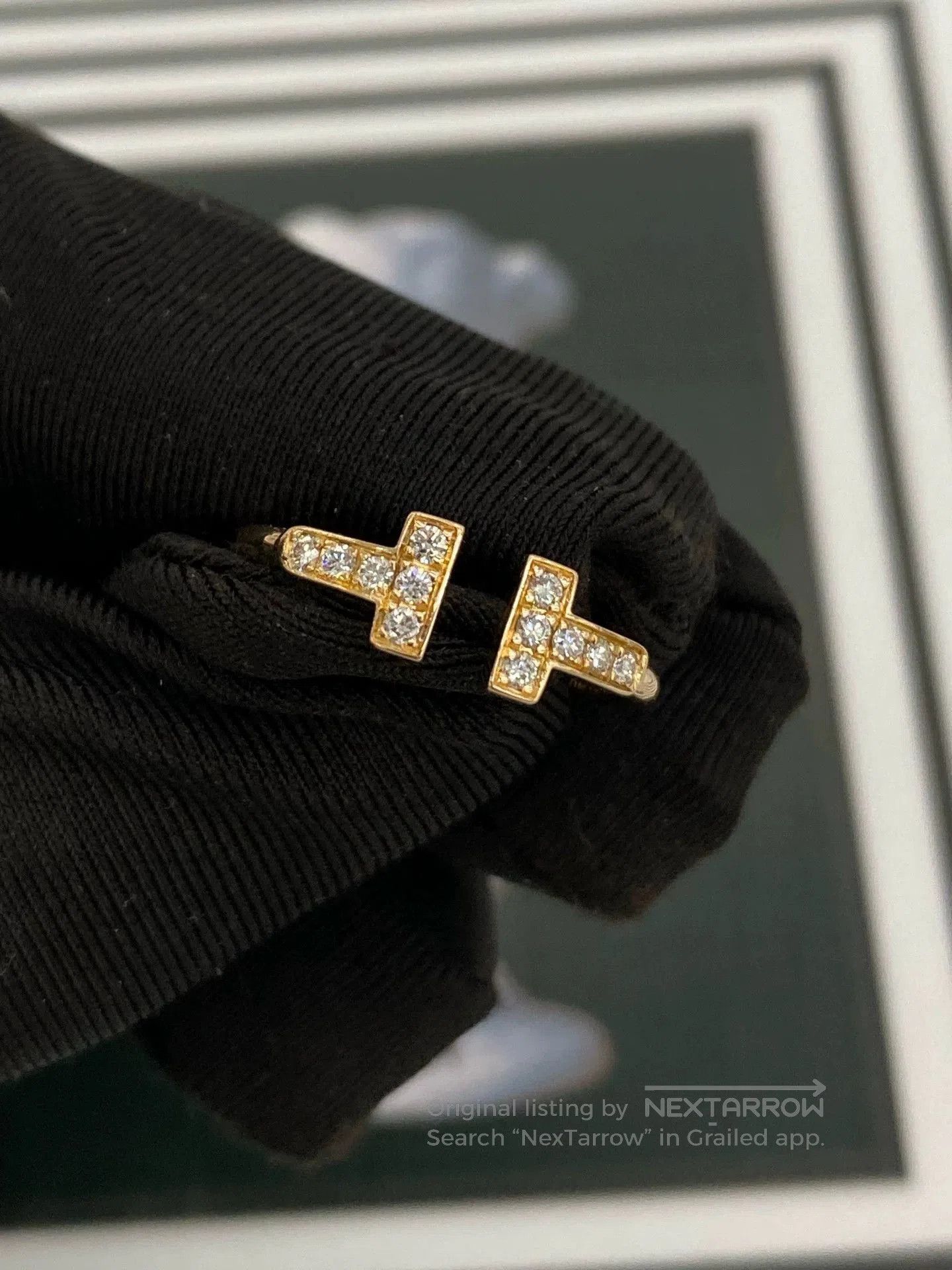 Tiffany & Co. Tiffany T Diamond Double T Open Ring. Size ONE SIZE - 2 Thumbnail