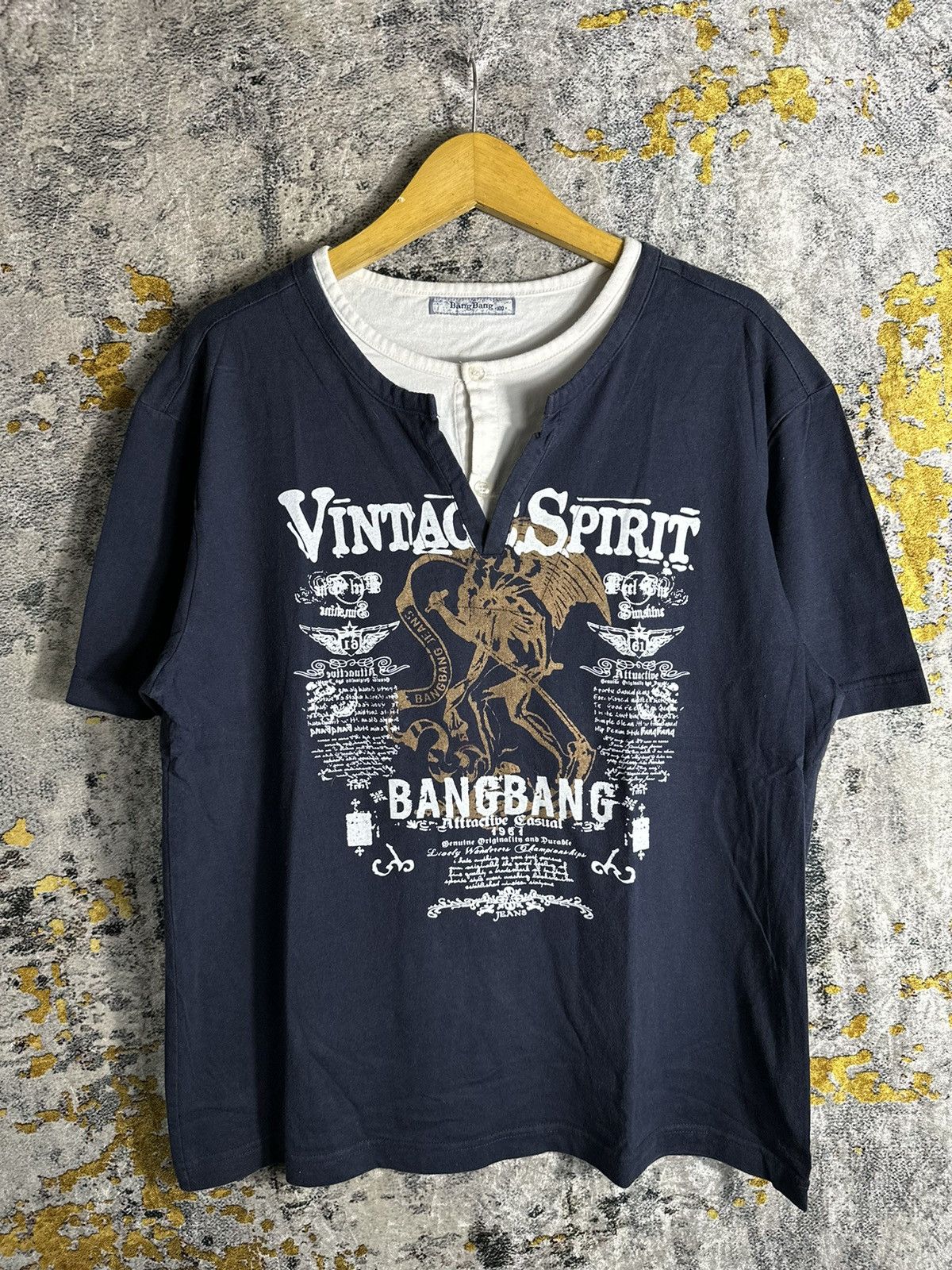 Hysteric Glamour IF SIX WAS NINE LGB STYLE VTG BANG BANG DOUBLE LAYER TSHIRT Size US L / EU 52-54 / 3 - 1 Thumbnail