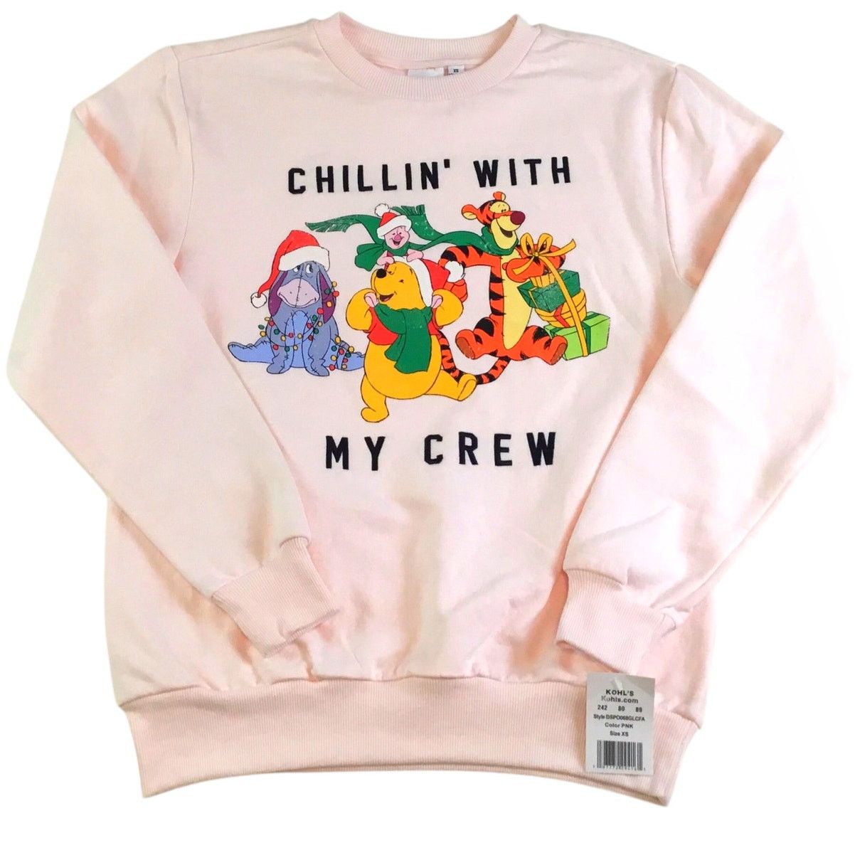 Disney Disney NWT Pooh Tigger Piglet Eeyore Holiday Sweatshirt S Size S / US 4 / IT 40 - 1 Thumbnail