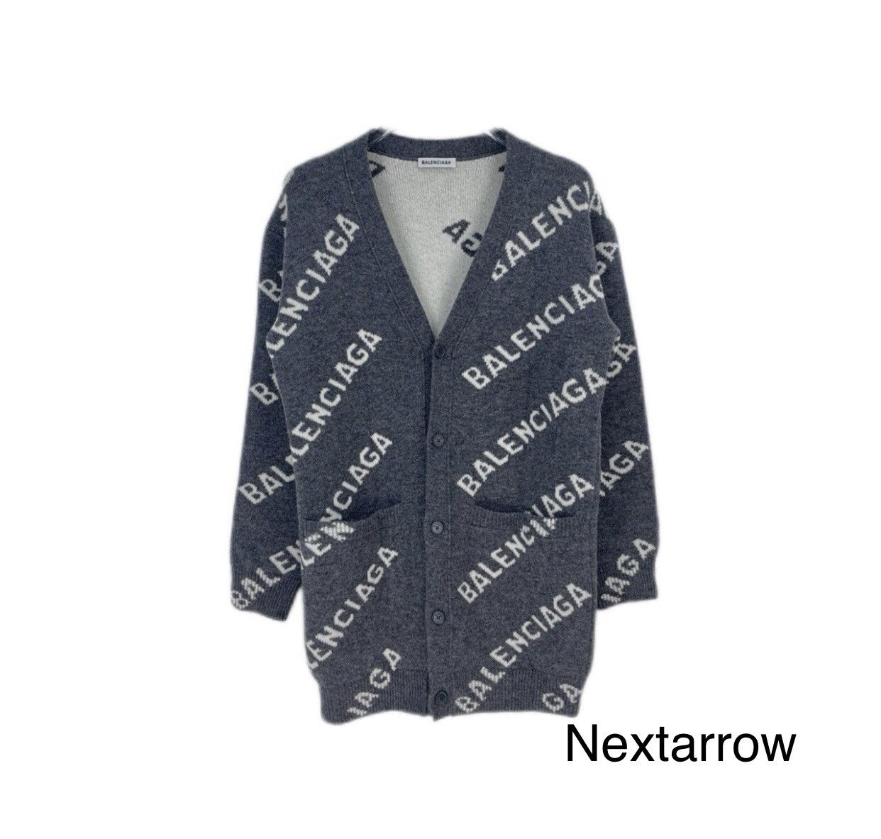 Balenciaga Balenciaga Grey Full Classic Logo Wool Long Sleeve shirt Size US XS / EU 42 / 0 - 1 Thumbnail