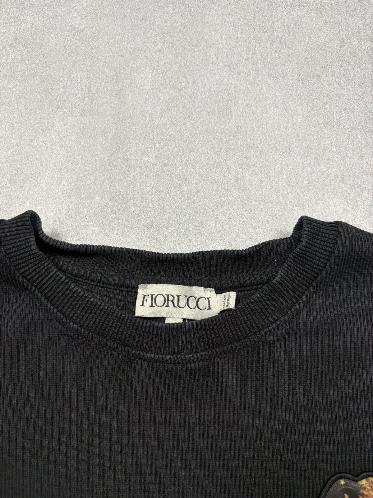 Fiorucci Fiorucci Angel Patch Ribbed Crop T Shirt Black Size L Y2K Size L / US 10 / IT 46 - 6 Thumbnail