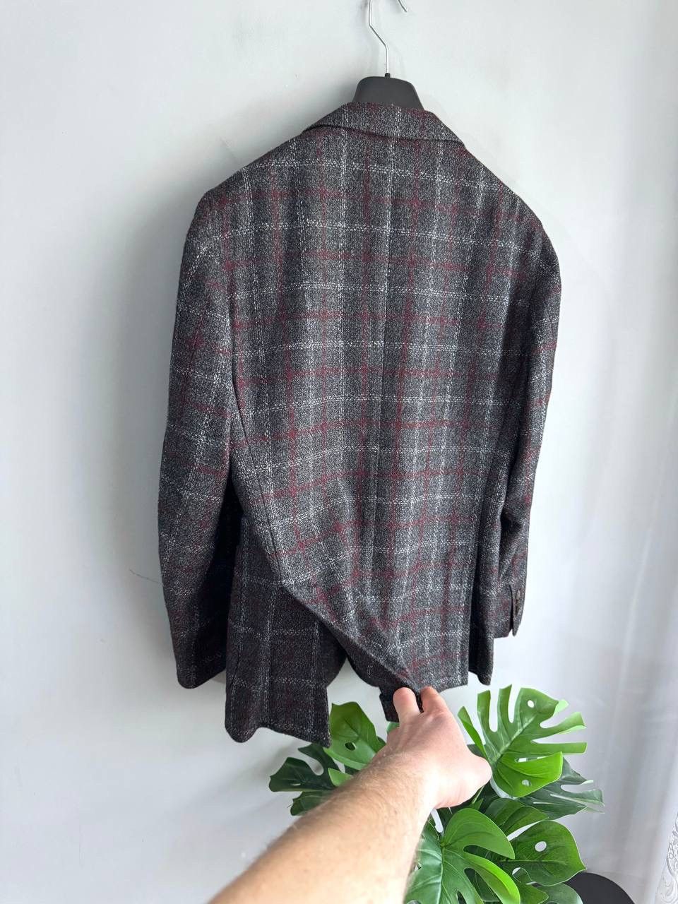 L.B.M. 1911 L.B.M. 1911 Dark Grey Wool/Cotton/Cashmere Men's Blazer 52 R Size 52R - 16 Thumbnail