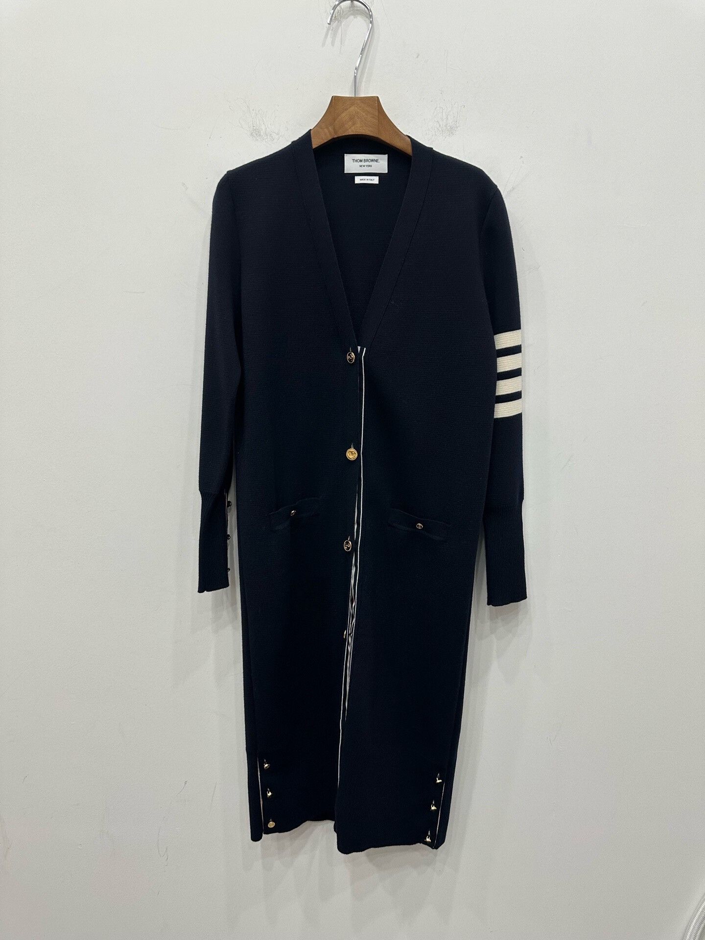 Thom Browne Thom Browne TB 4-Bar Long Wool Cardigan Size XS / US 0-2 / IT 36-38 - 1 Thumbnail